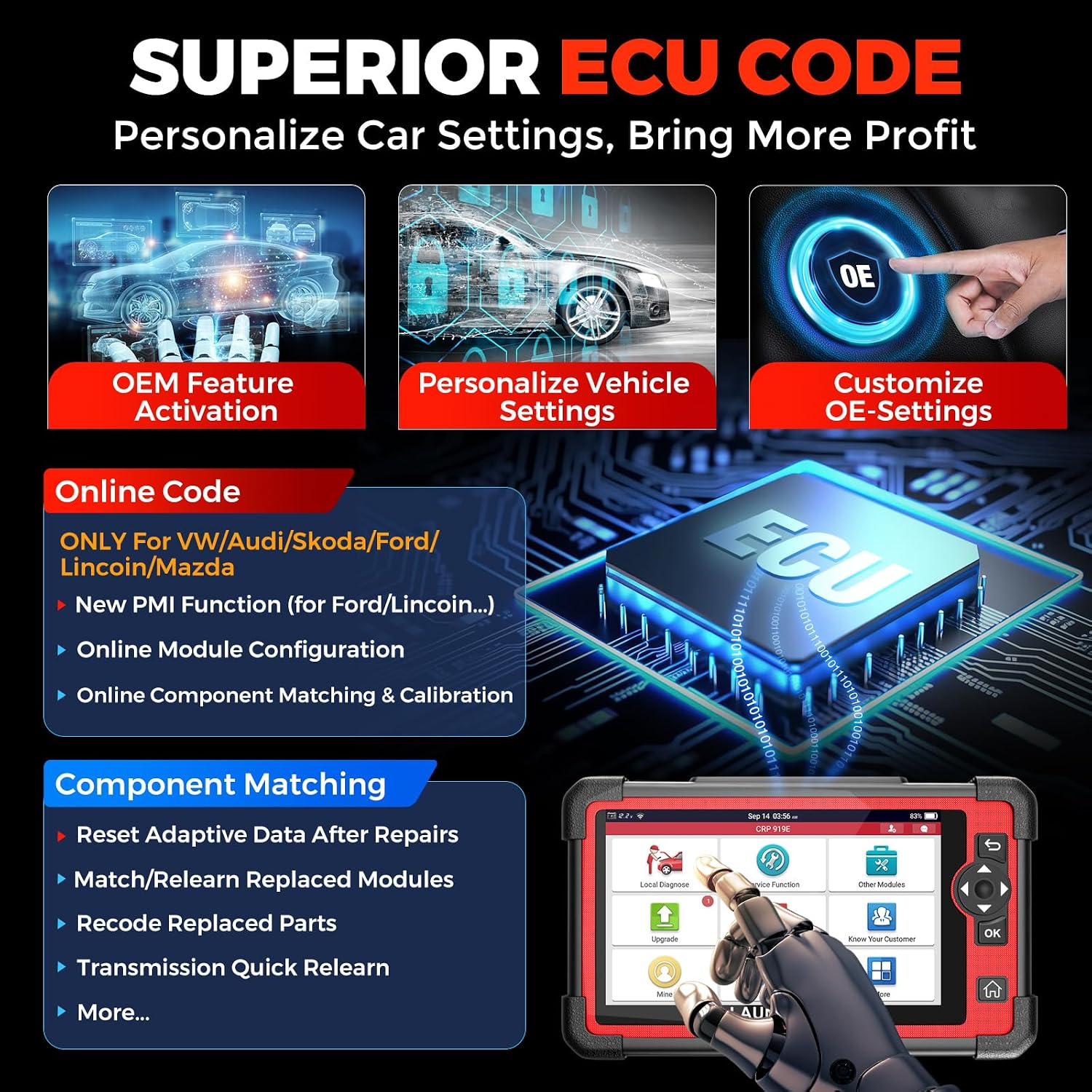 Thumbnail 2 de LAUNCH X431 CRP919E OBD2 scanner 2026
