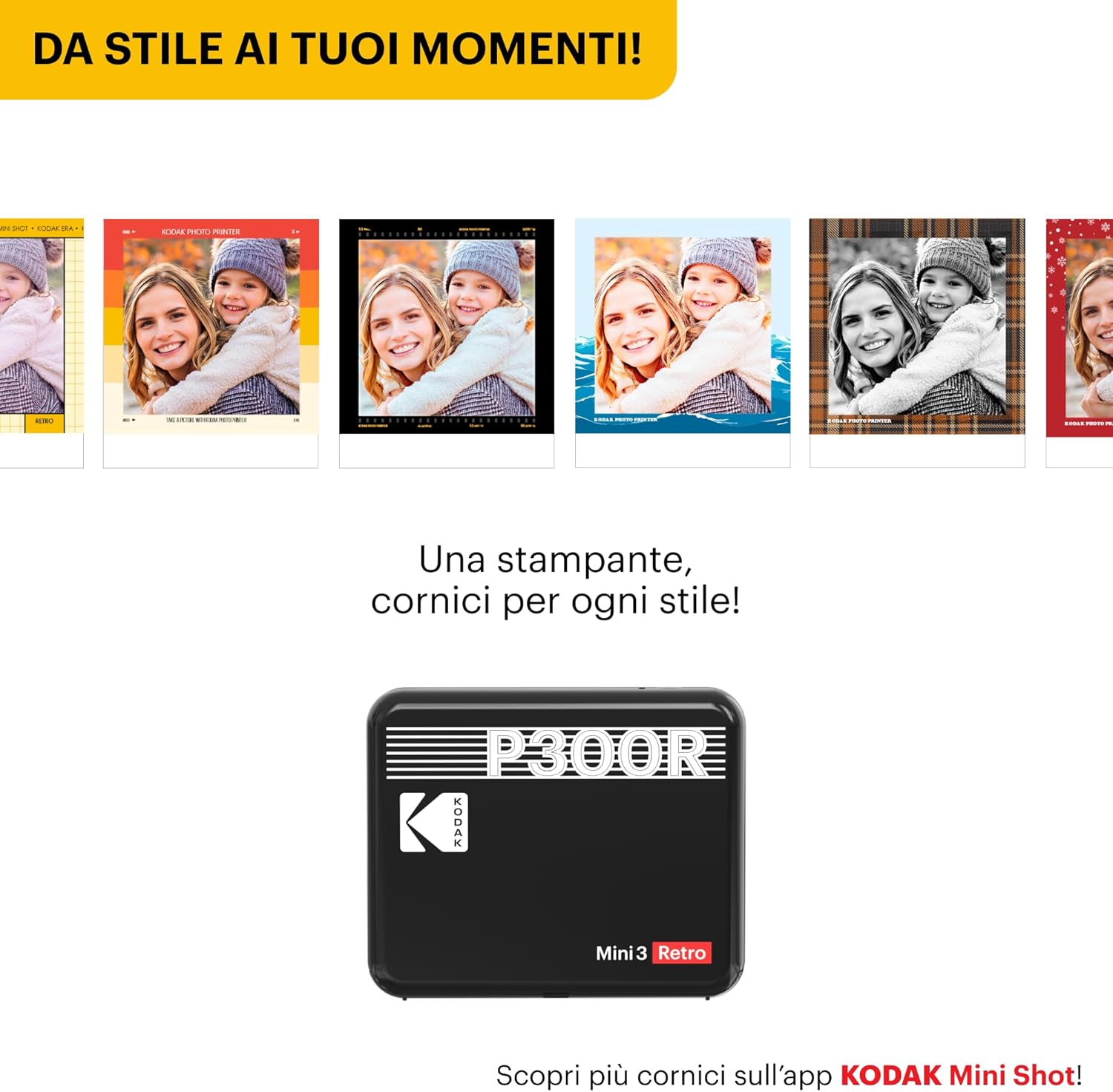 Thumbnail 5 de KODAK Mini 3 Retro (Bianco) stampante fotografica portatile per smartphone Bluetooth