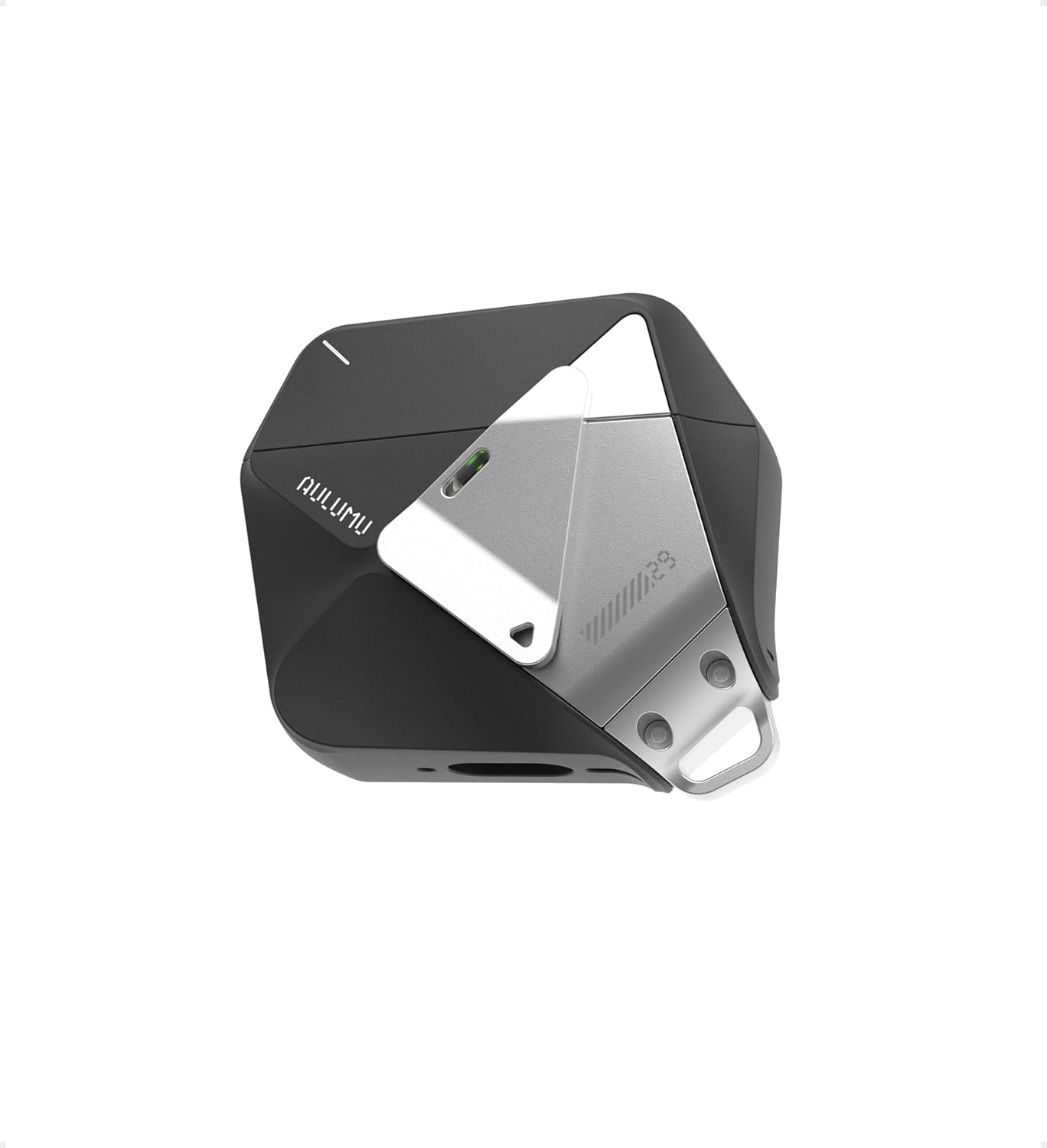 Thumbnail 6 de Aulumu A39 Geometric AirPods Pro 3 Case with Lock – Protective Alloy Armor in Transparent Gray