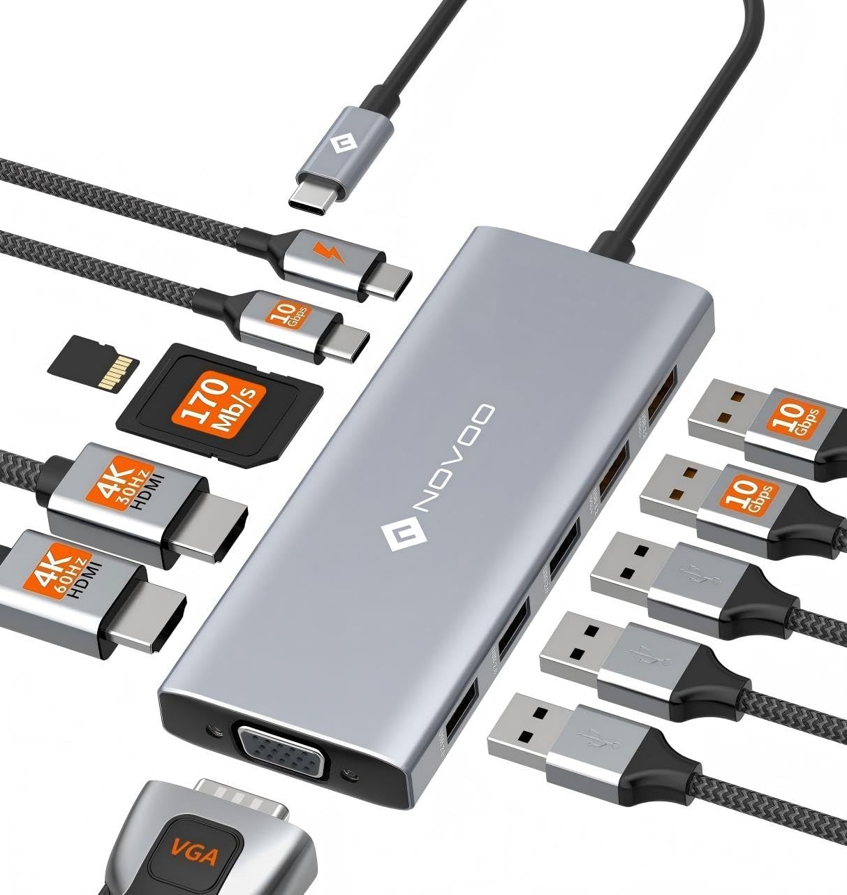 Thumbnail 6 de NOVOO USB C Hub HDMI 4K Adapter