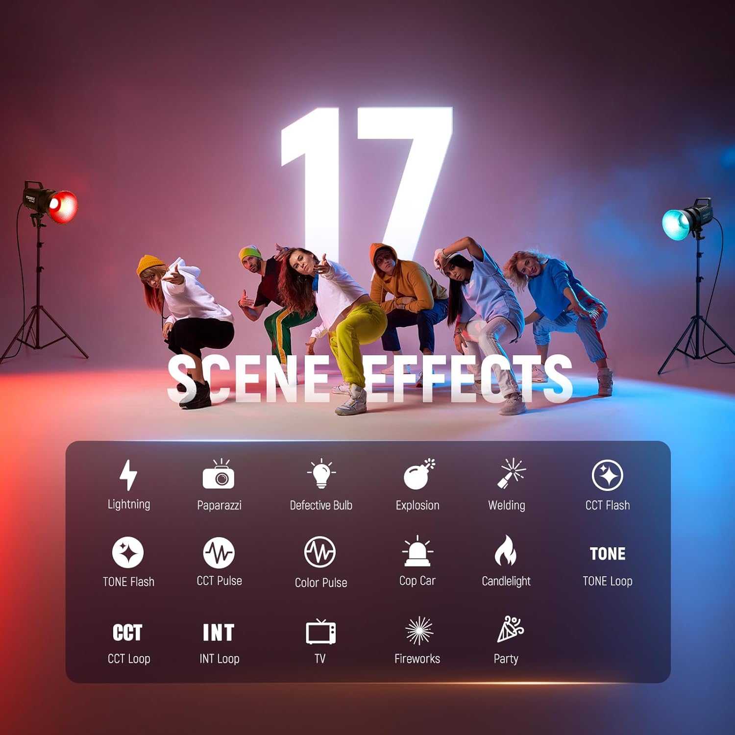 Thumbnail 4 de NEEWER FS300C 300W RGB LED Video Light (Bowens mount) with APP/2.4G control