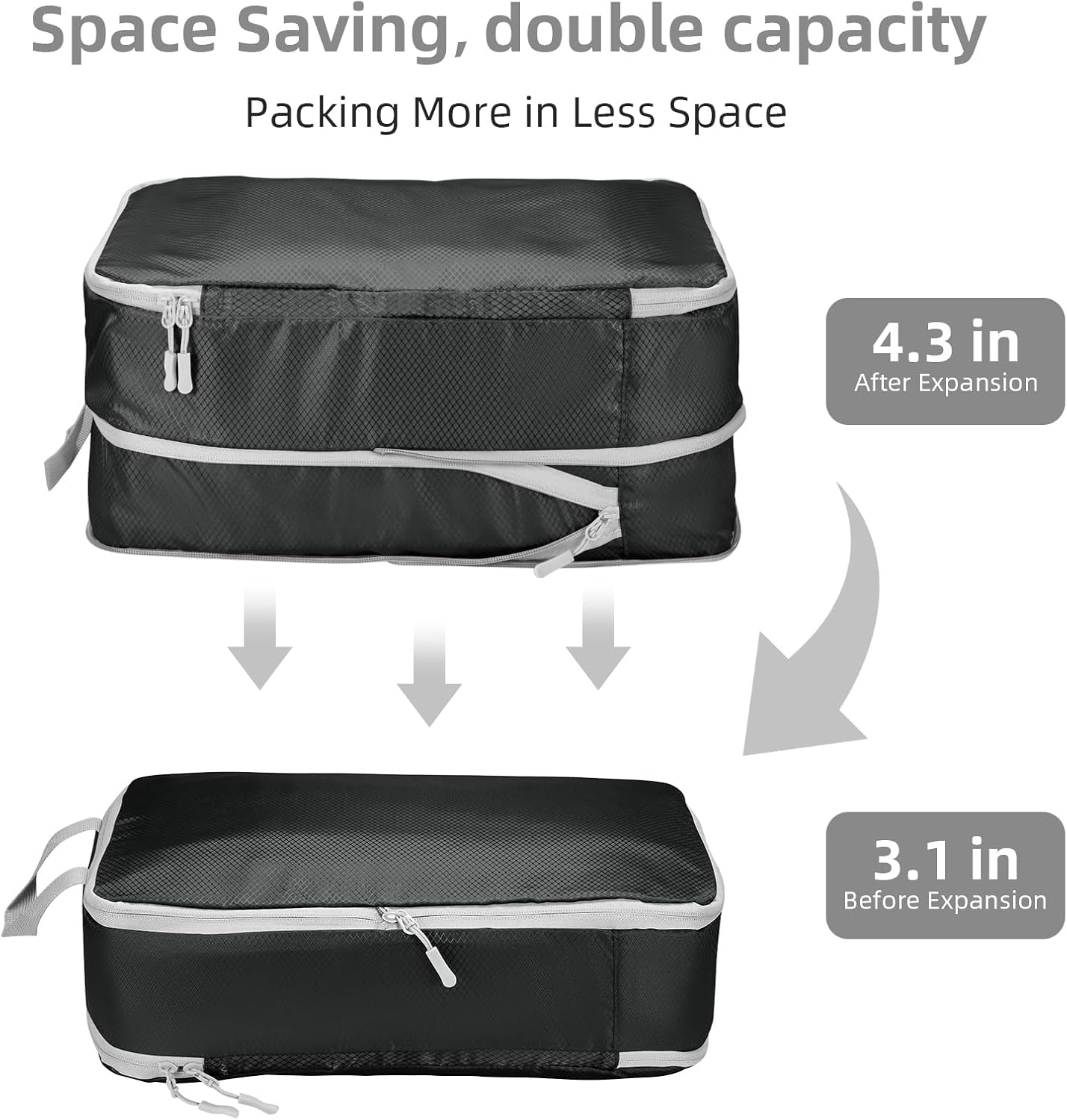 Thumbnail 4 de Compression Packing Cubes 7-Piece Set for Travel