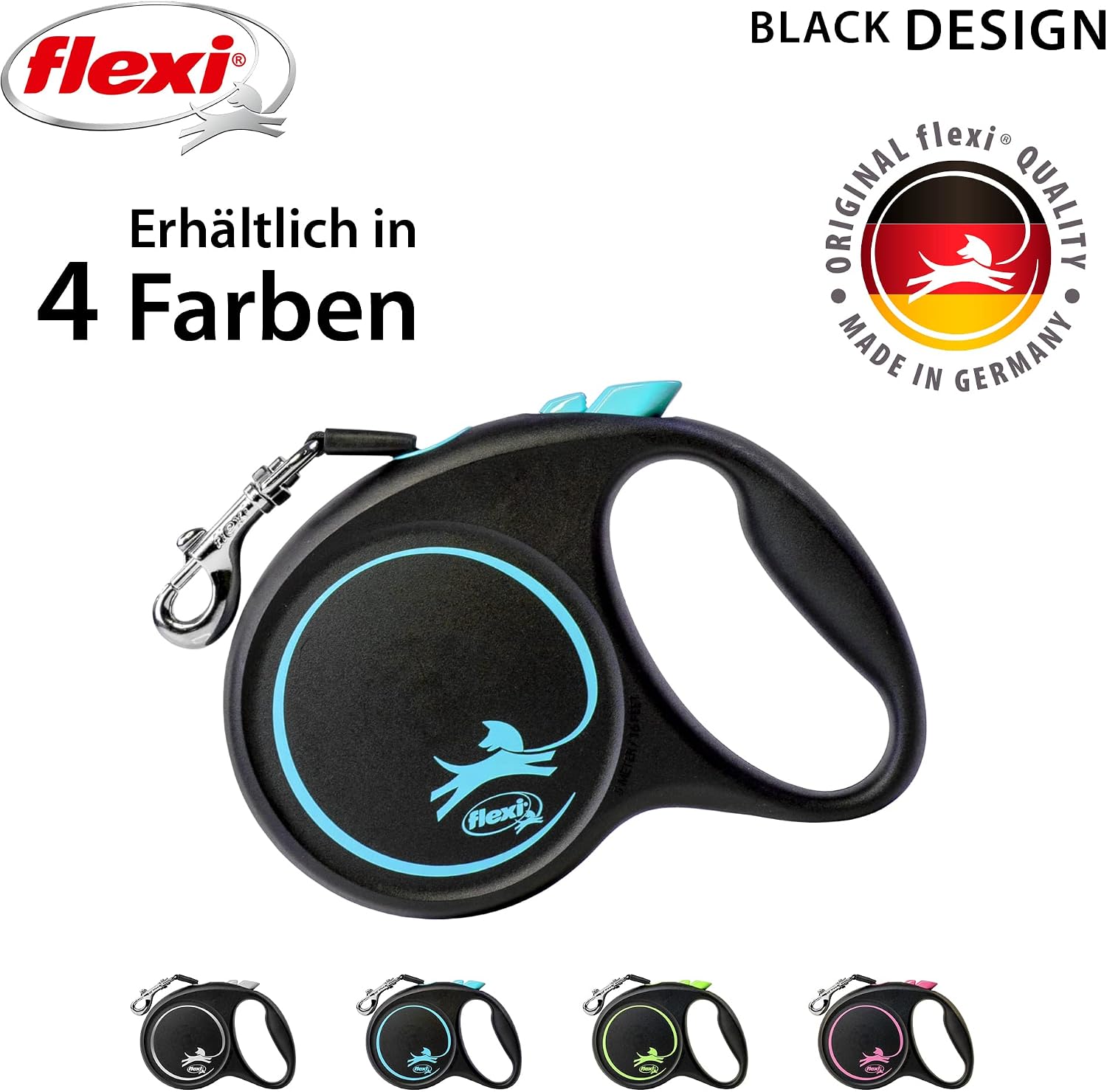 Detalle 2 de flexiÂź Black Design M Roll-Leine 5 m đ