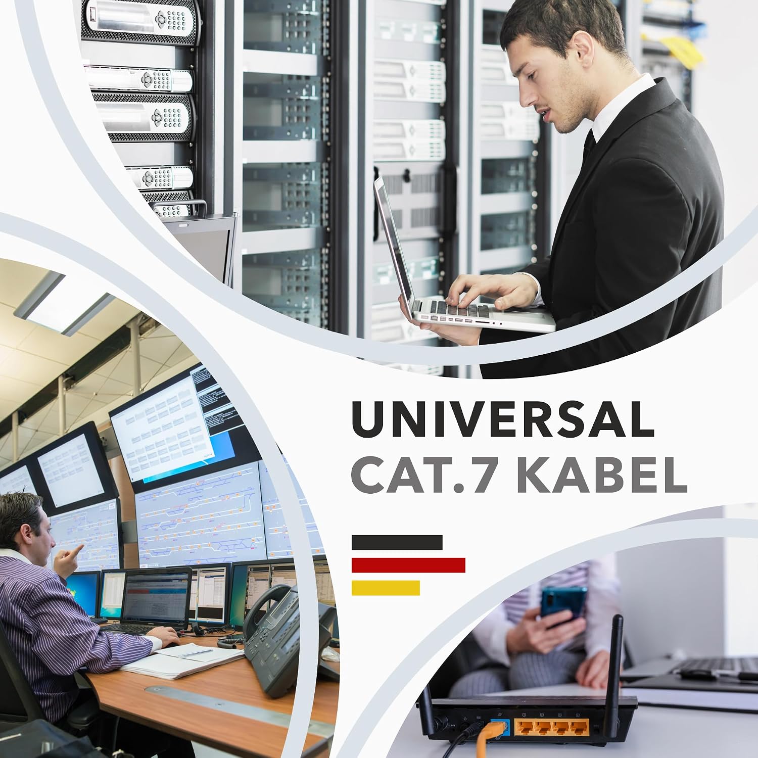 Detalle 2 de RedStar24 CAT 7 Verlegekabel 30m – S/FTP, PIMF, Kupfer, LSZH