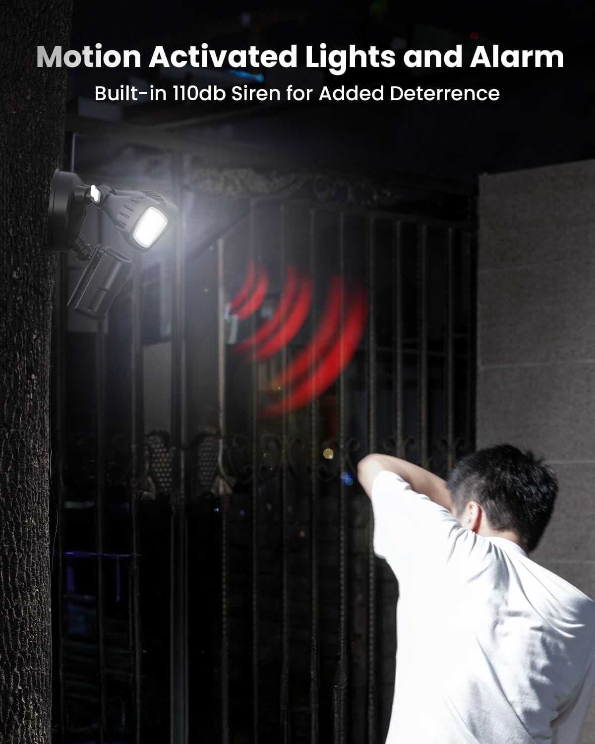 Detalle 2 de ieGeek 5MP Floodlight Camera 2600 lumens outdoor security