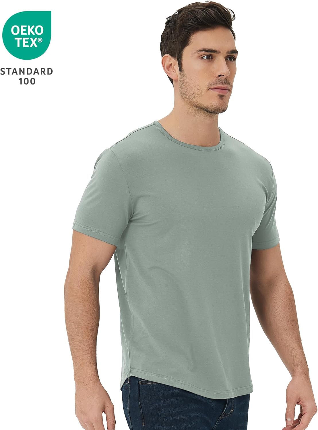Thumbnail 2 de Netdraw Men's Ultra-Soft Bamboo Viscose T-Shirt with Curved Hem