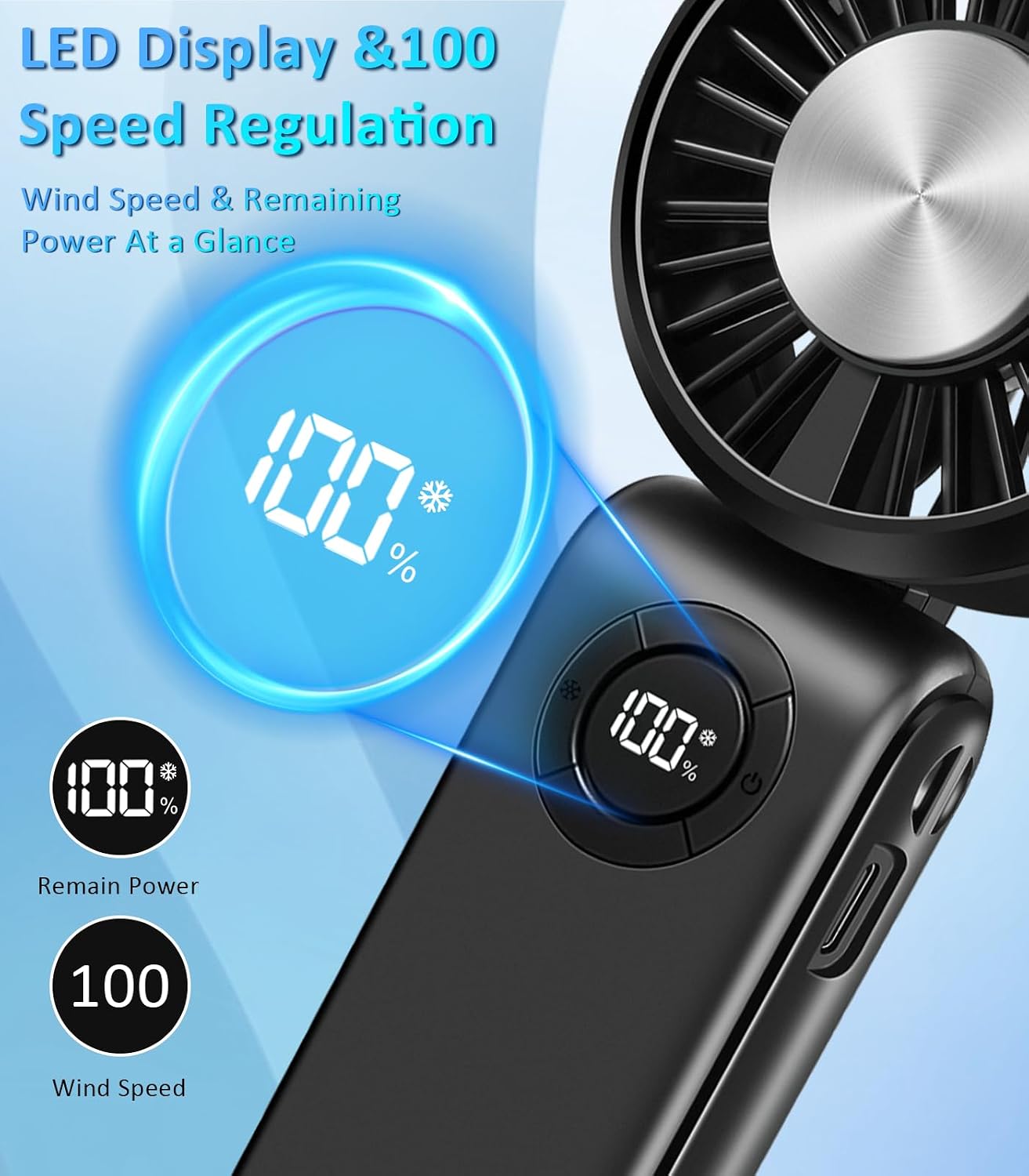 Detalle de Portable Handheld Turbo Fan 4000mAh
