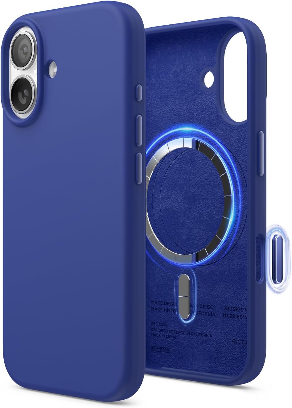 Detalle de elago Magnetic Silicone Case for iPhone 17 6.3” (MagSafe) in Cobalt Blue