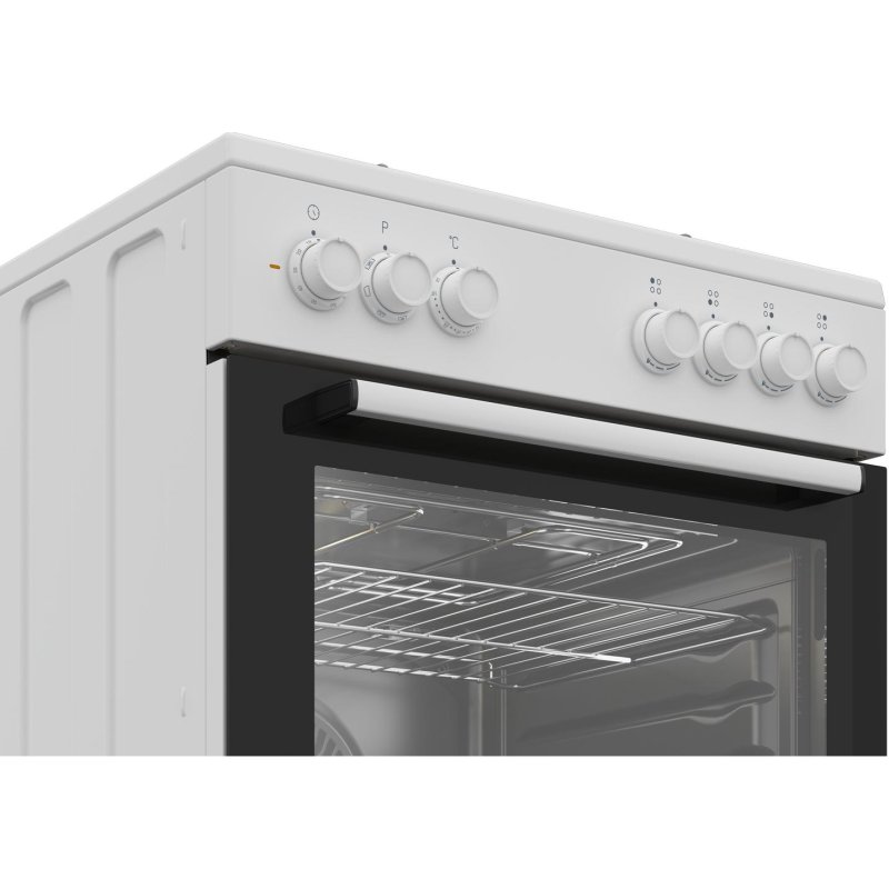 Detalle de Cocina Beko FBE62120WD Mixta 4 fuegos gas, horno eléctrico 66L A Blanca