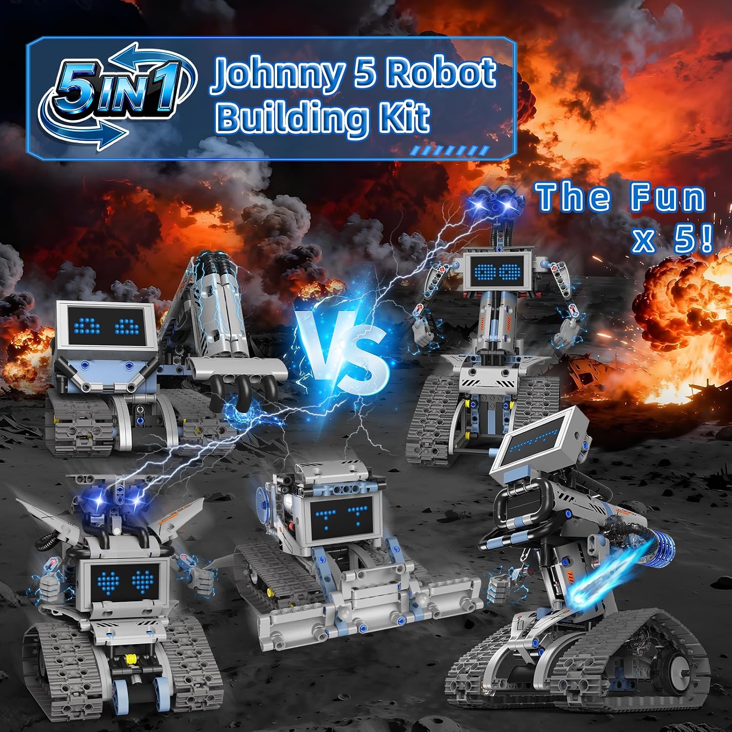 Thumbnail 1 de Johnny 5 5 in 1 Robot Set for STEM