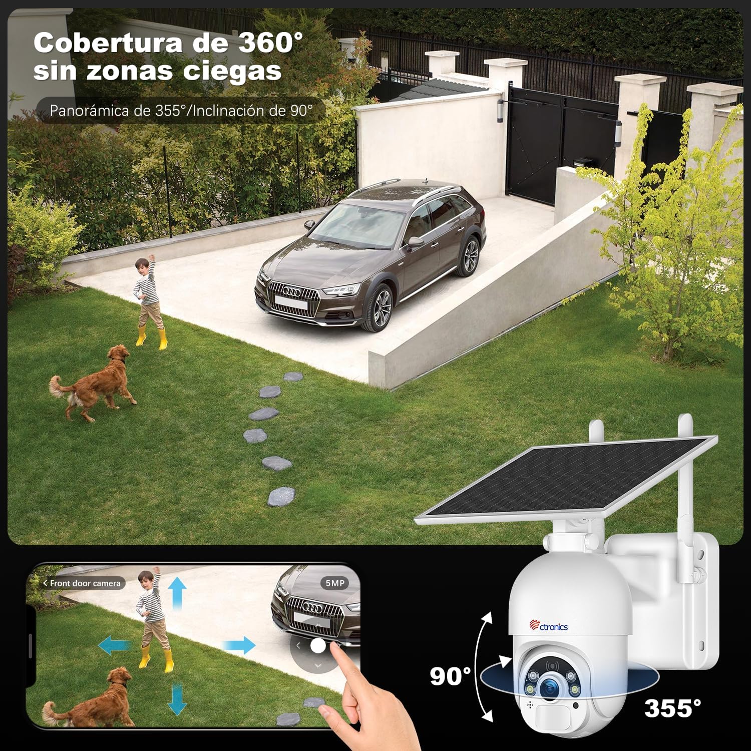 Thumbnail 6 de Ctronics 2,5K 4MP Cámara Solar 4G sin WiFi