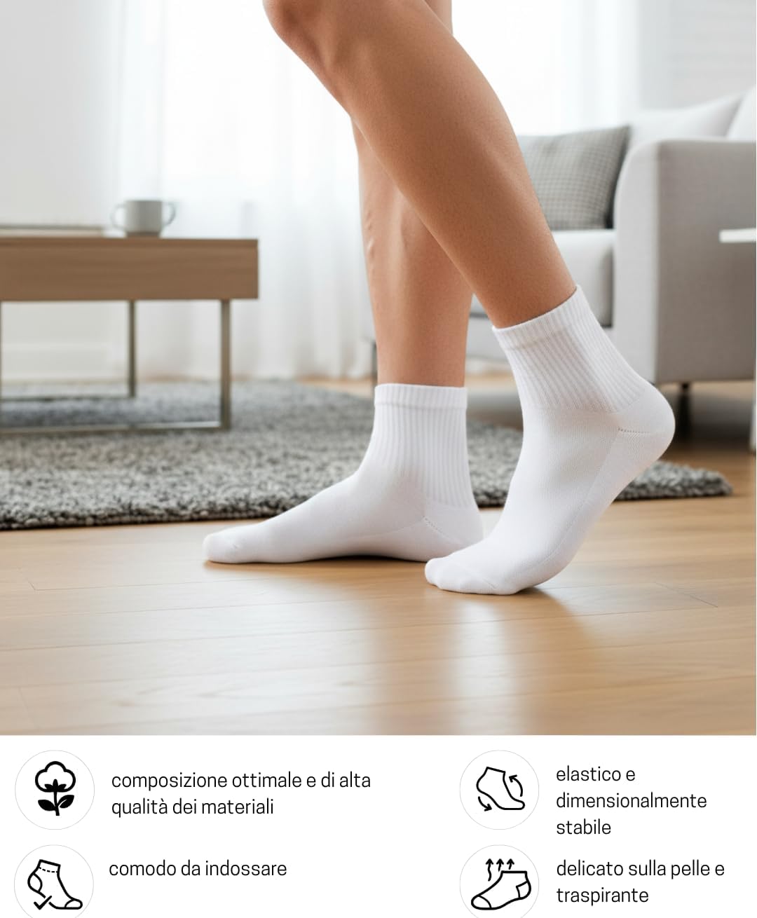 Thumbnail 4 de sockenkauf24 confezione da 10 paia di calze sportive quarter tennis uomo donna