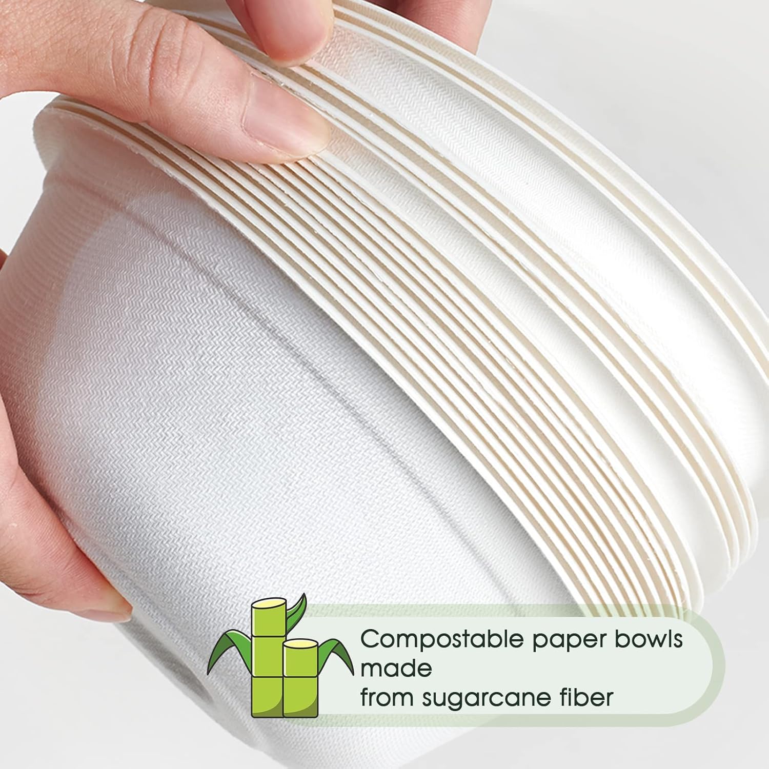 Thumbnail 2 de ECOLipak 12 oz Compostable Paper Bowls 150 Pack