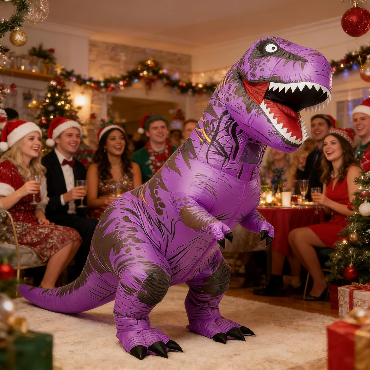 Thumbnail 3 de JASHKE Inflatable Dinosaur Costume Adult – Blow-Up T-Rex Fancy Dress