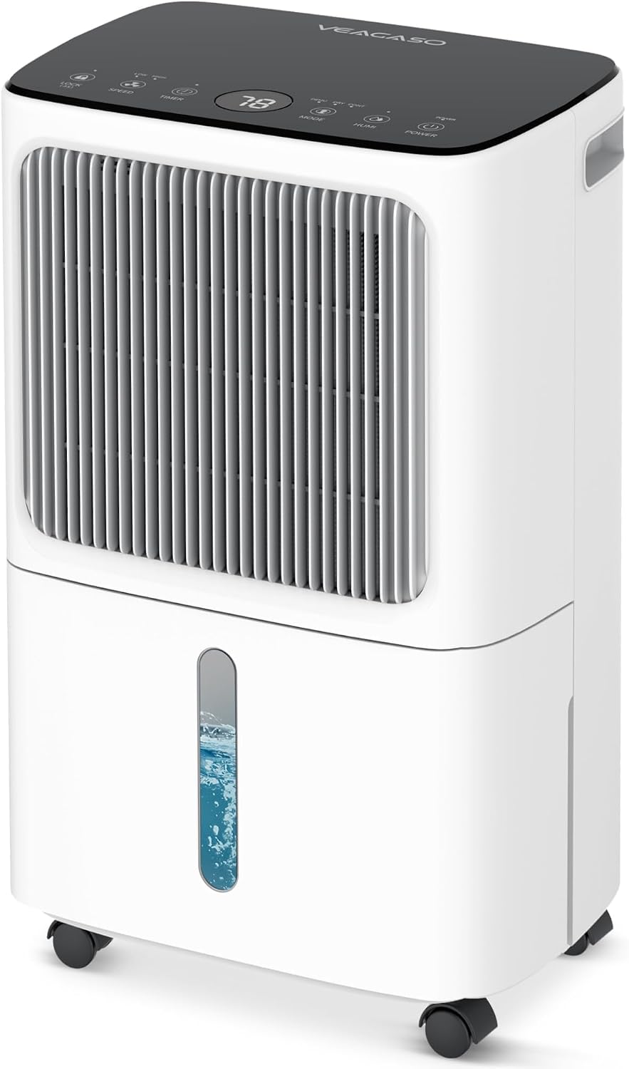 Detalle de VEAGASO VG380 Dehumidifier, 34 Pints/Day, 3 Modes, Drain Hose