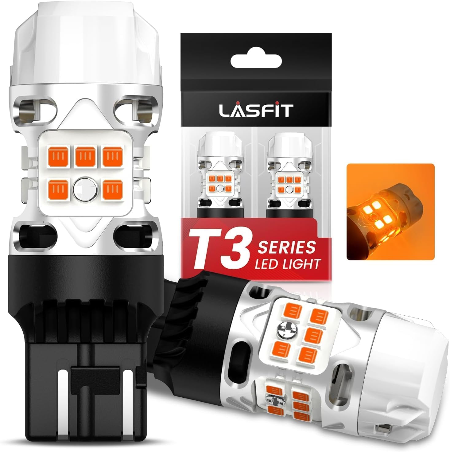 Detalle de LASFIT LED turn signal bulbs 7443