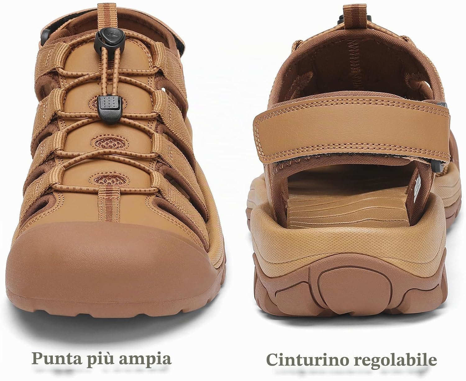 Detalle de FLARUT Sandali Uomo Estivi All'Aperto: Sandali Trekking Leggeri con Punta Protettiva