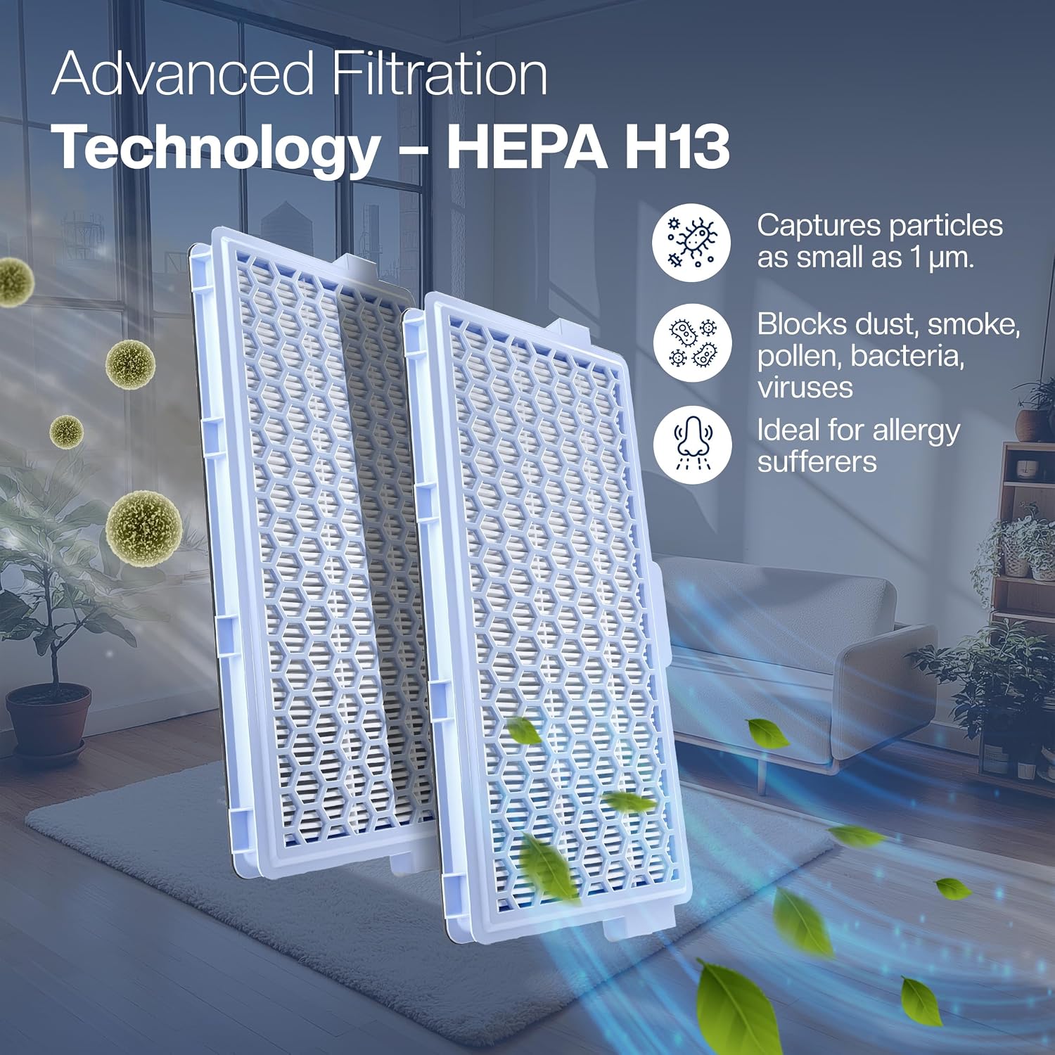 Detalle 2 de Miele S8340 3 HEPA filters for vacuum cleaners