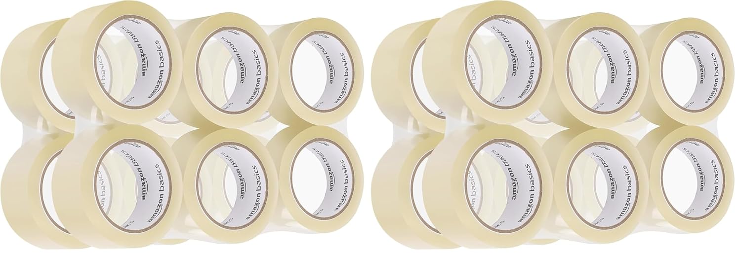 Thumbnail 6 de Amazon Basics Paketband 48 mm x 66 m, 0.046 mm Dicke, Braun – 6 Rollen