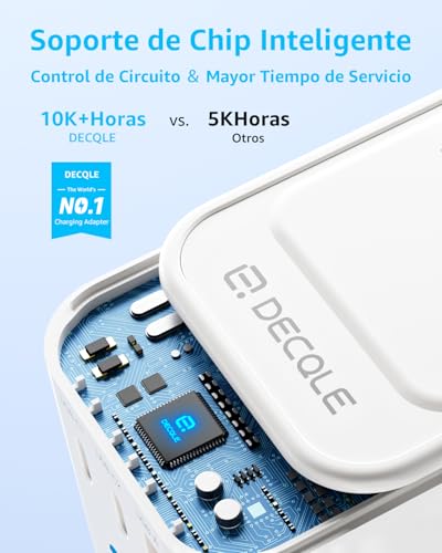 Thumbnail 6 de Adaptador Enchufe Universal decqle: 224+ Países, USB-C PD 20W y USB-A