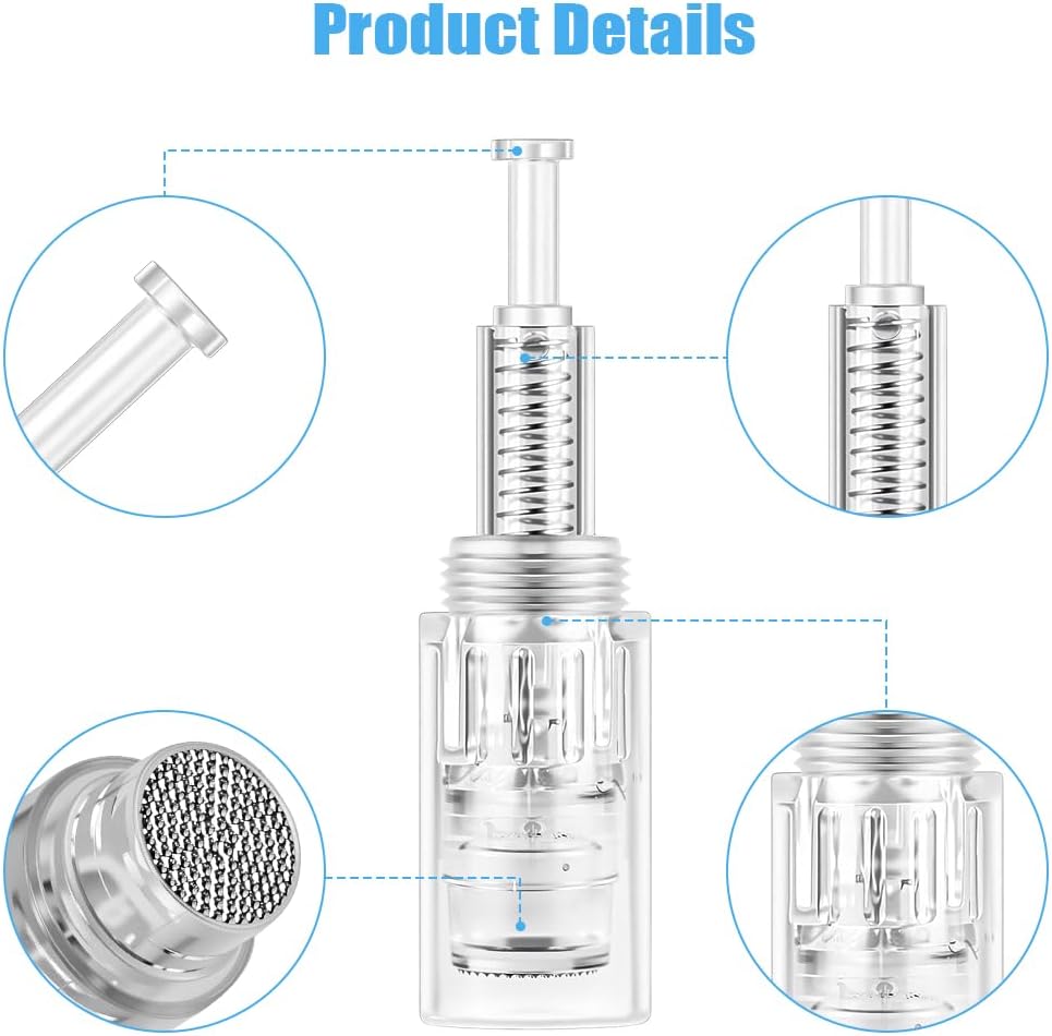 Detalle de Vicloon Round Nano Microneedling Cartridges, 15 Disposable Tips