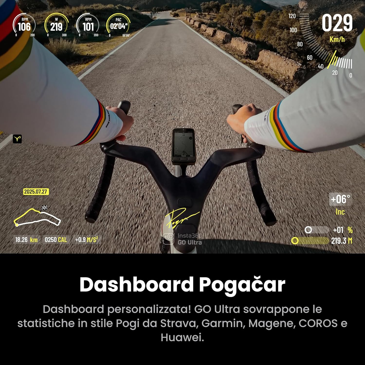 Thumbnail 3 de Insta360 GO Ultra edizione Pogačar – Action cam mini POV 4K, 156° FOV, 53 g
