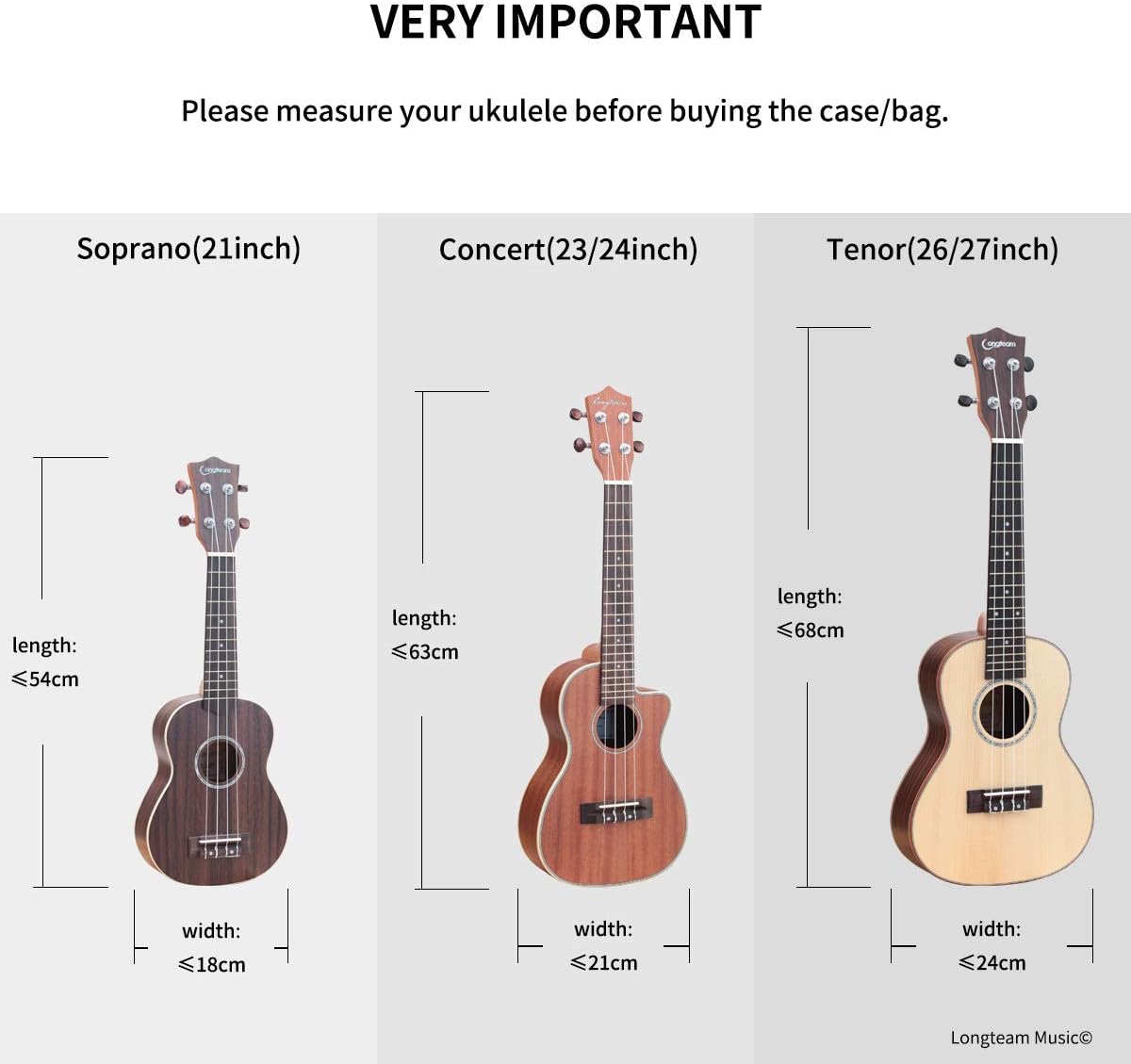Thumbnail 5 de Longteam Ukulele Gig Bag for 21-Inch Soprano