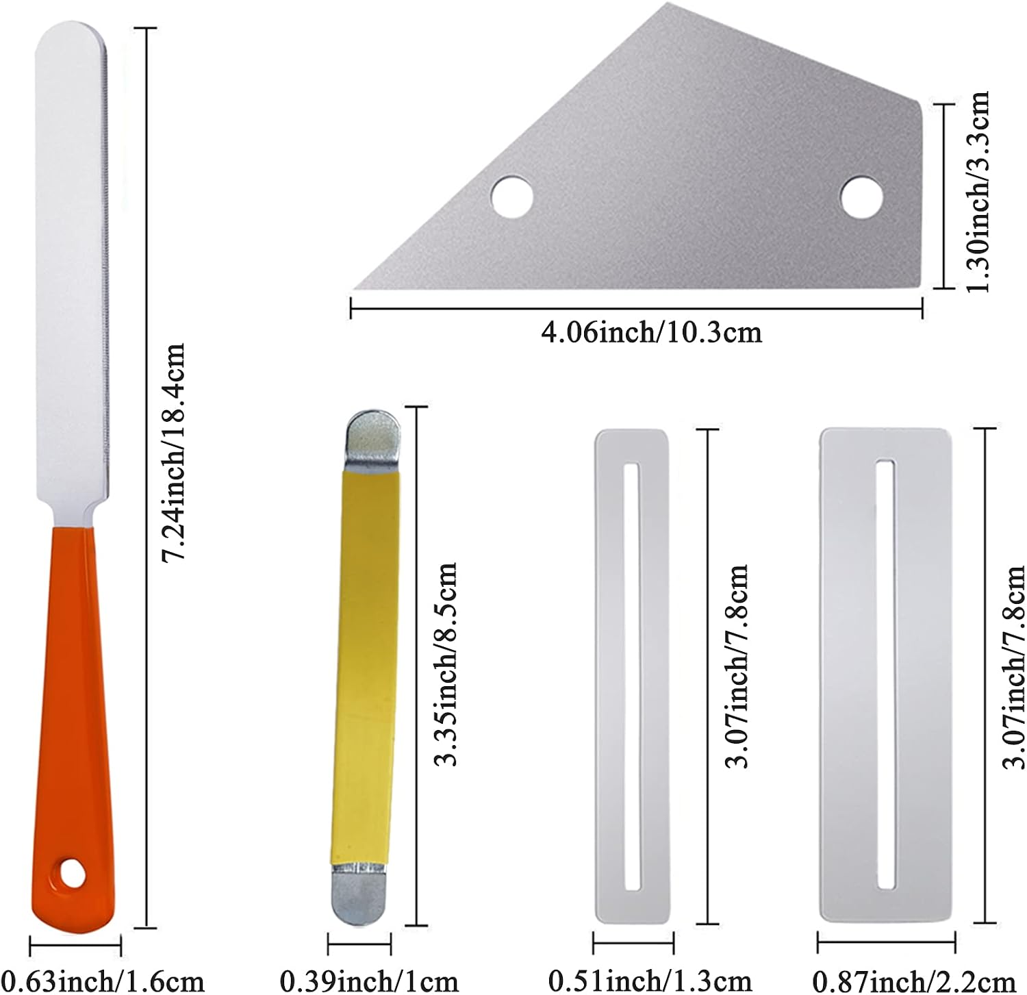 Detalle de M Y Fly Young Guitar Luthier Tool Set with Fret Leveling Beam and 32-Blade Feeler Gauge