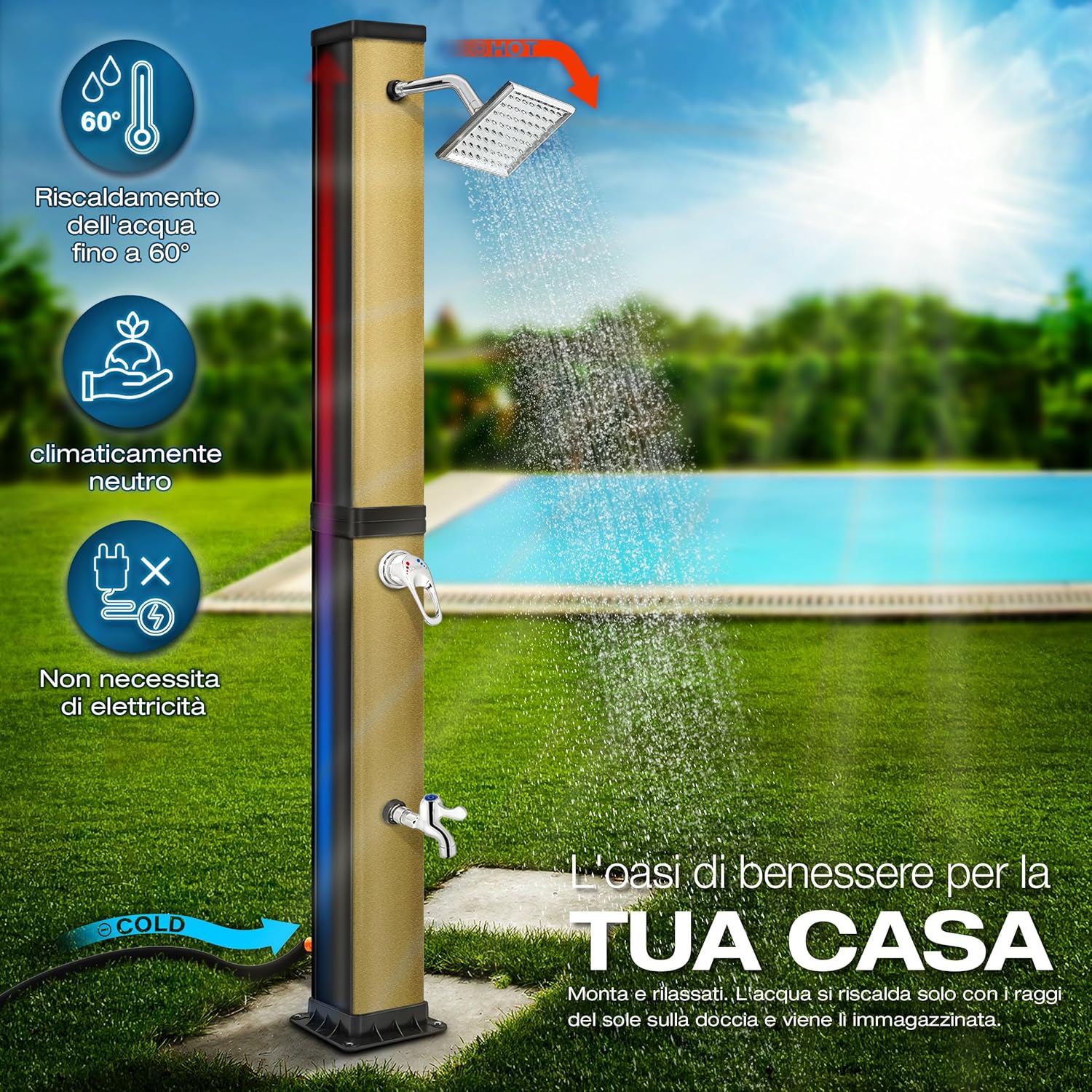 Thumbnail 2 de tillvex Doccia Solare 40 Litri per Giardino