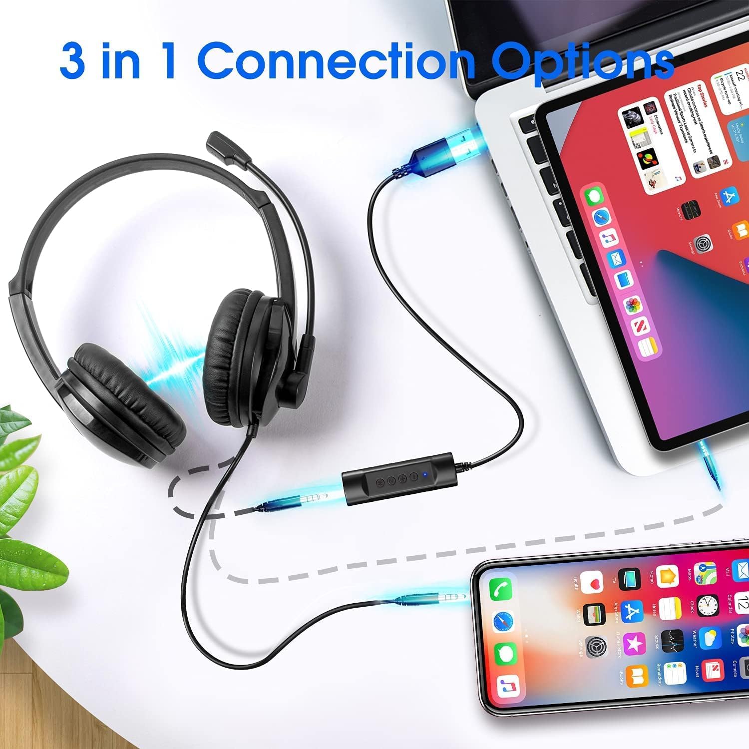 Thumbnail 3 de USB Headset with Microphone 2.5M