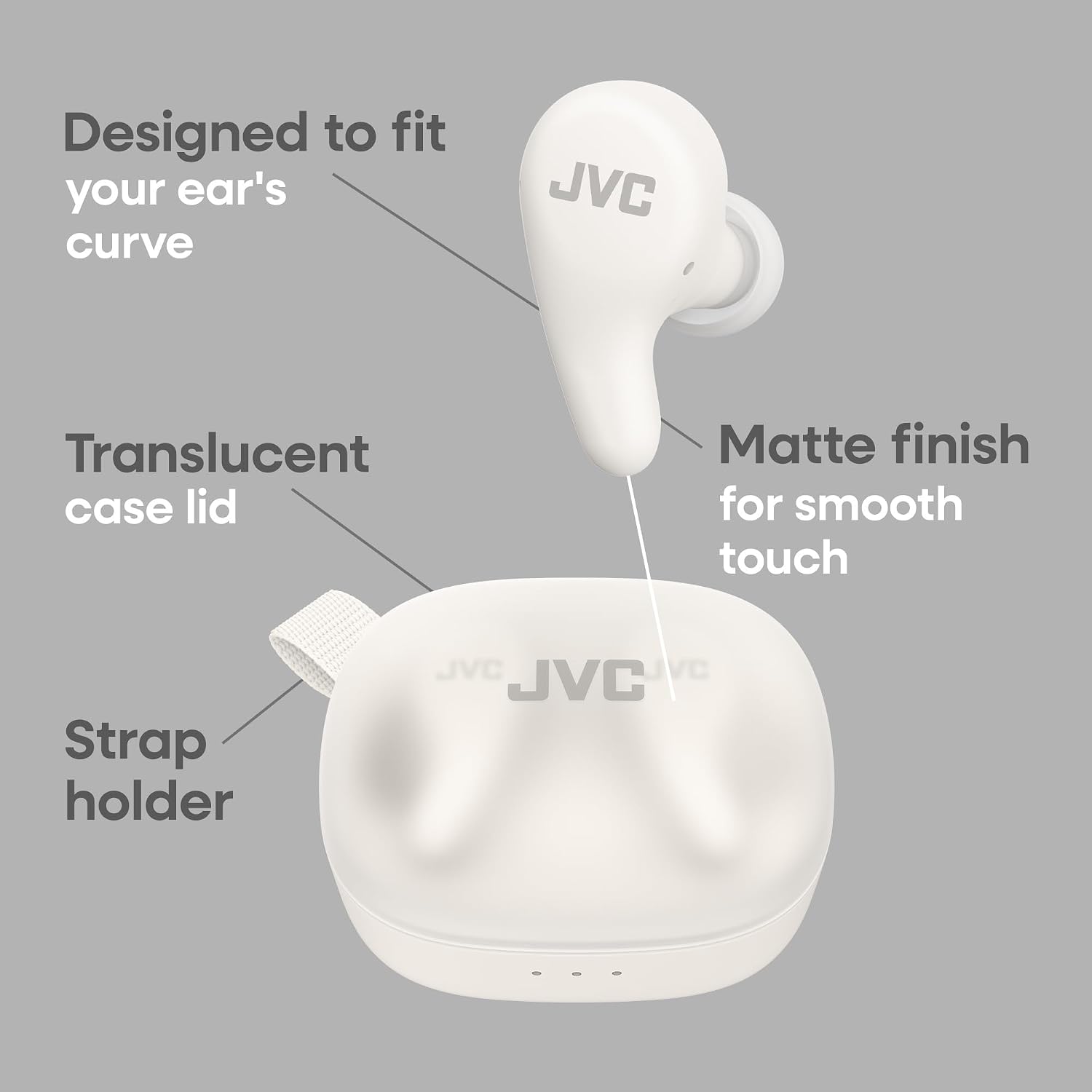 Thumbnail 6 de JVC HA-A23T-W Gumy Premium Wireless Earphones with Noise Cancellation