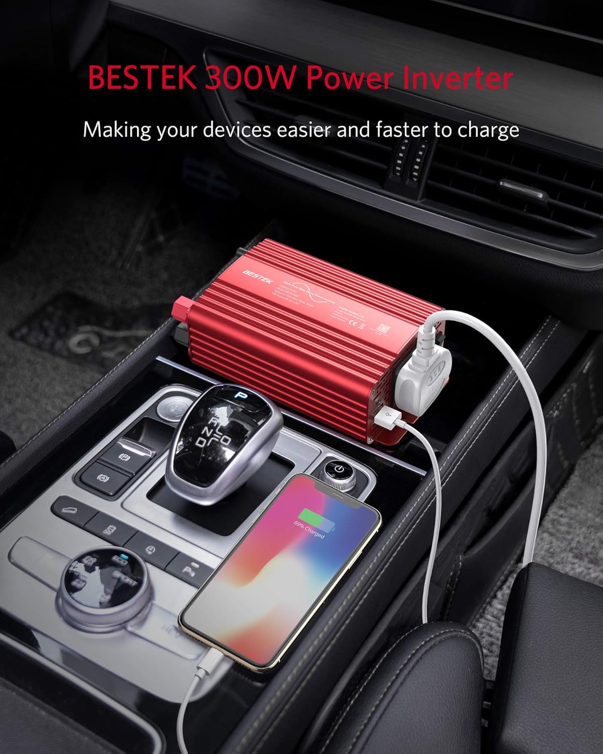 Thumbnail 6 de BESTEK 300W Power Inverter 12V to 230V Car Adapter 🔌