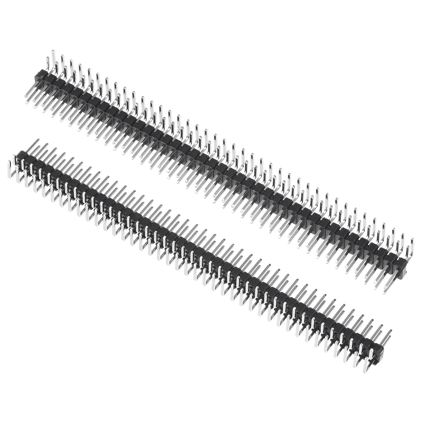 Detalle 2 de TA-VIGOR 5pcs 2.54mm Pitch Double Row Right Angle Male Header Pins (2x40) for Breadboard and Arduino