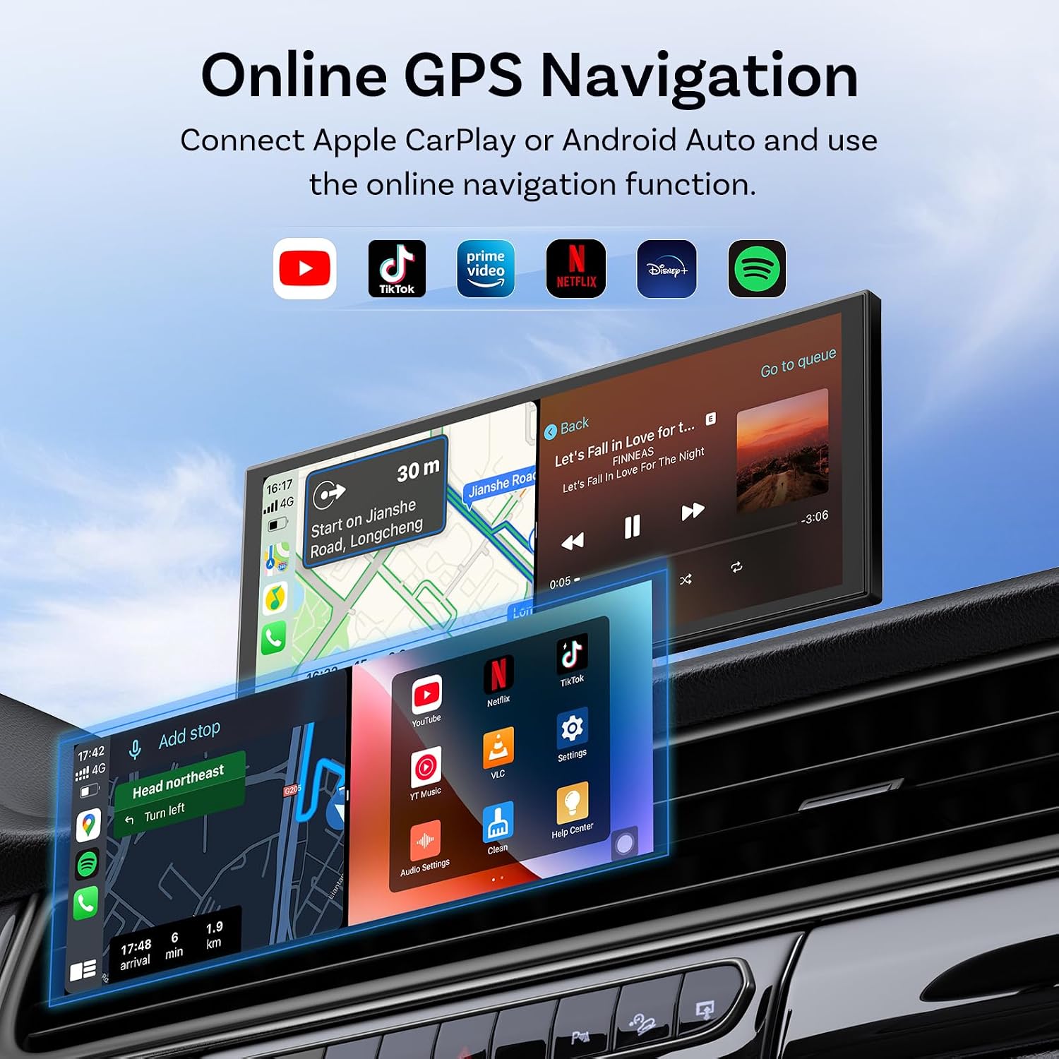 Detalle de OTTOCAST ScreenFlow 11.4" Portable CarPlay