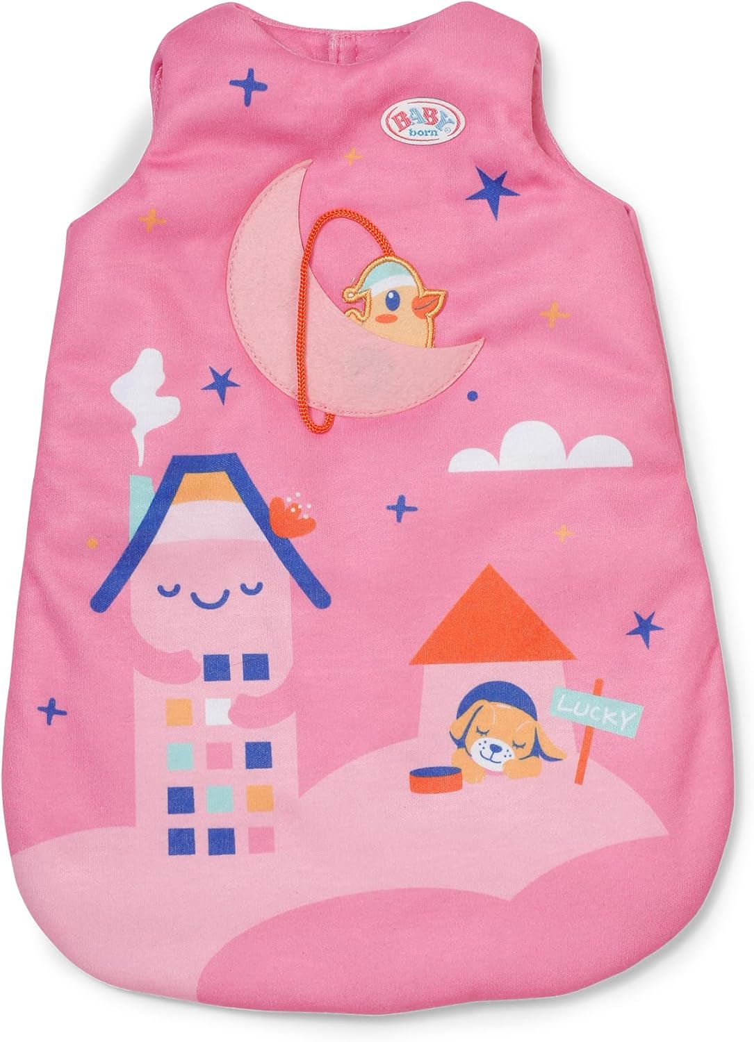 Detalle de BABY Born Schlafsack Mond mit herausnehmbarer Ente am Band – kuscheliger Begleiter für Puppen 43 cm