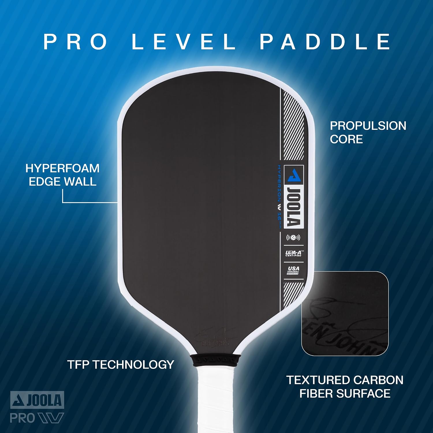 Detalle 2 de JOOLA Pickleball Paddle Raw Carbon Fiber