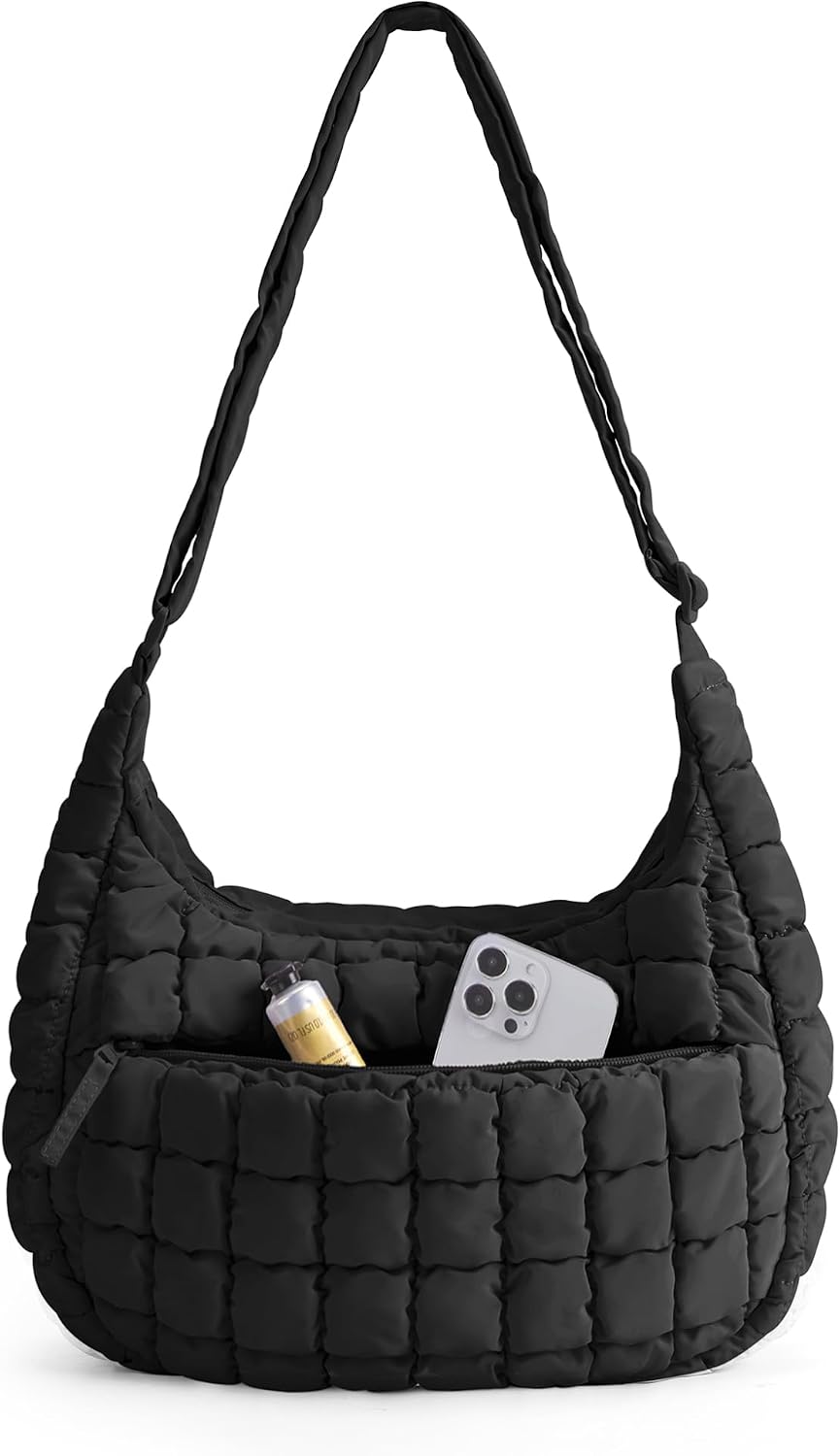 Detalle de Crossbody quilted hobo bag 13x4x8 in