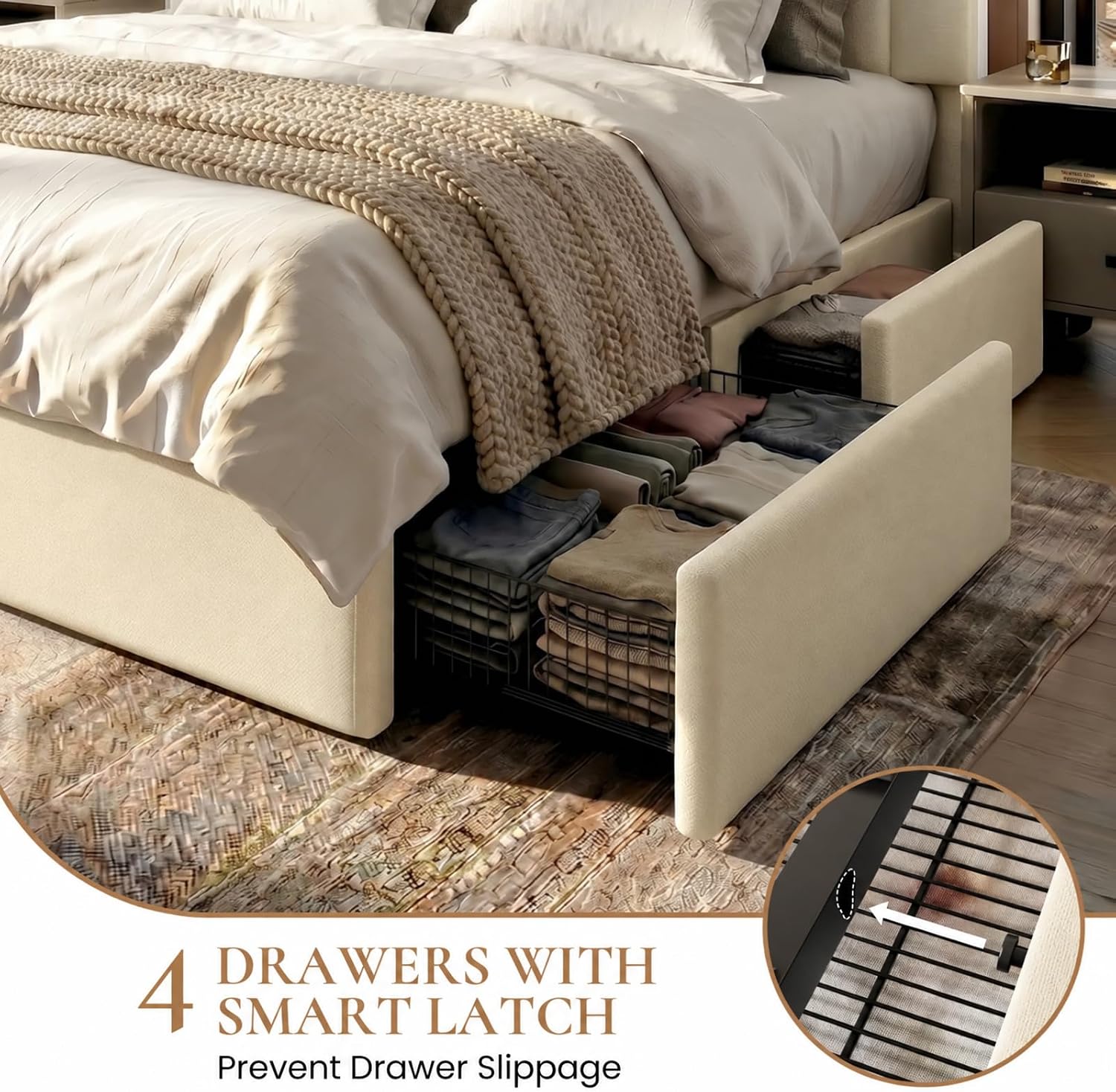 Detalle 1 de SHA CERLIN Platform Bed Frame, Full Size