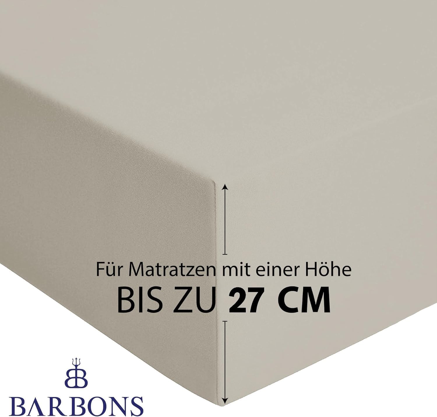 Detalle 1 de BARBONS Spannbettlaken 180x200cm Sand