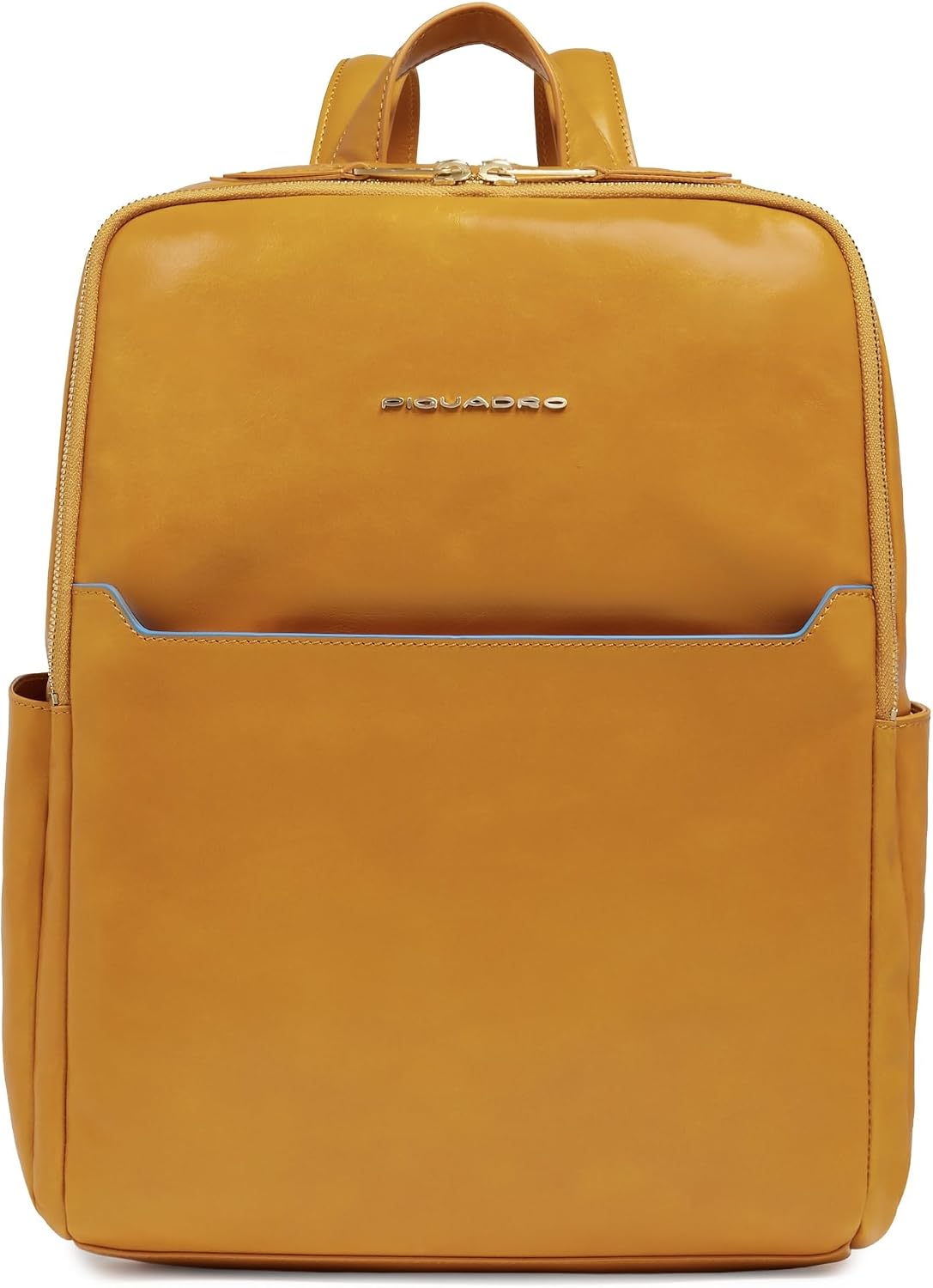 Detalle de PIQUADRO Zaino donna in pelle porta PC 14": eleganza italiana con compartimento per tablet e protezione RFID