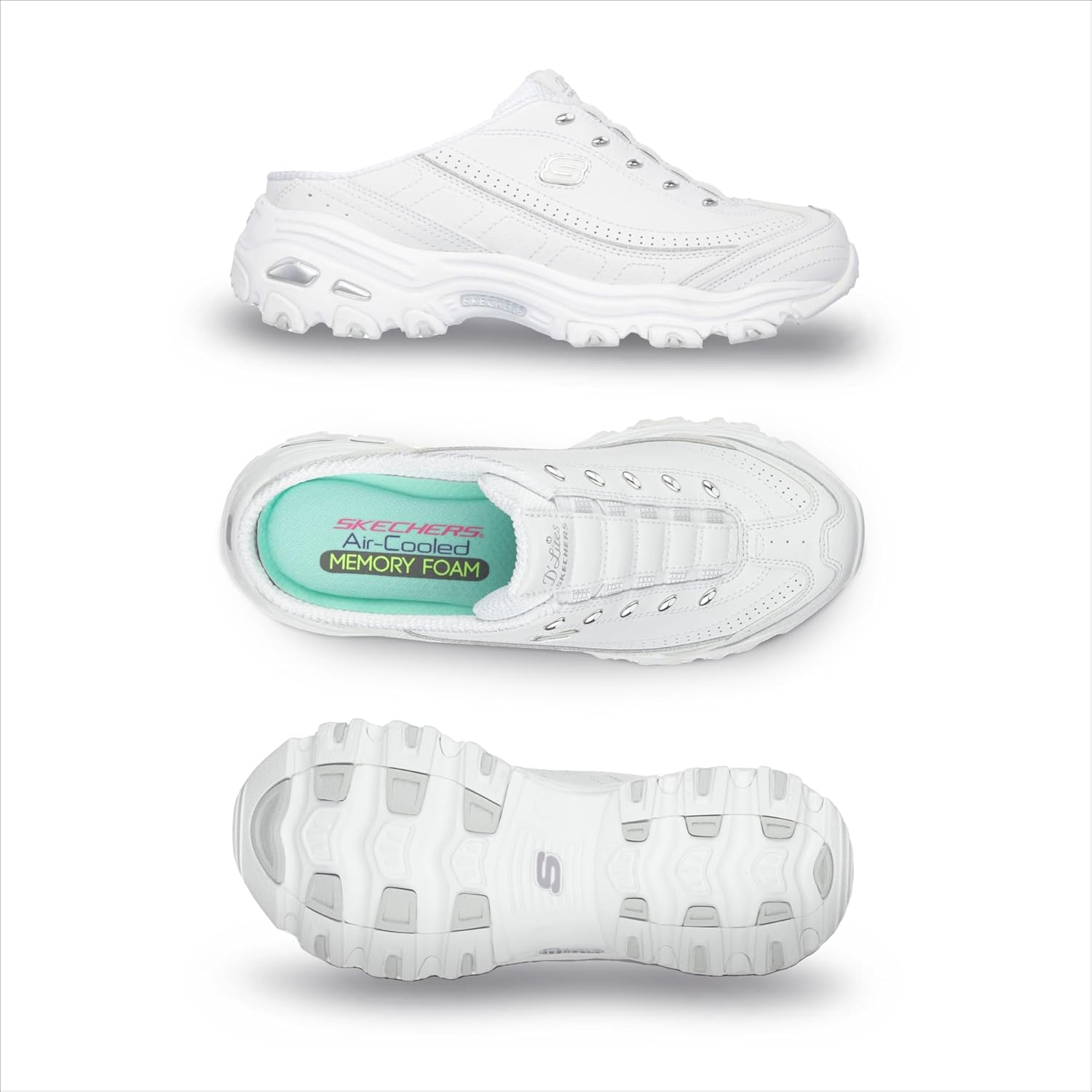 Detalle de Skechers Sport D'Lite Open-Back Slip-On Sneakers for Women
