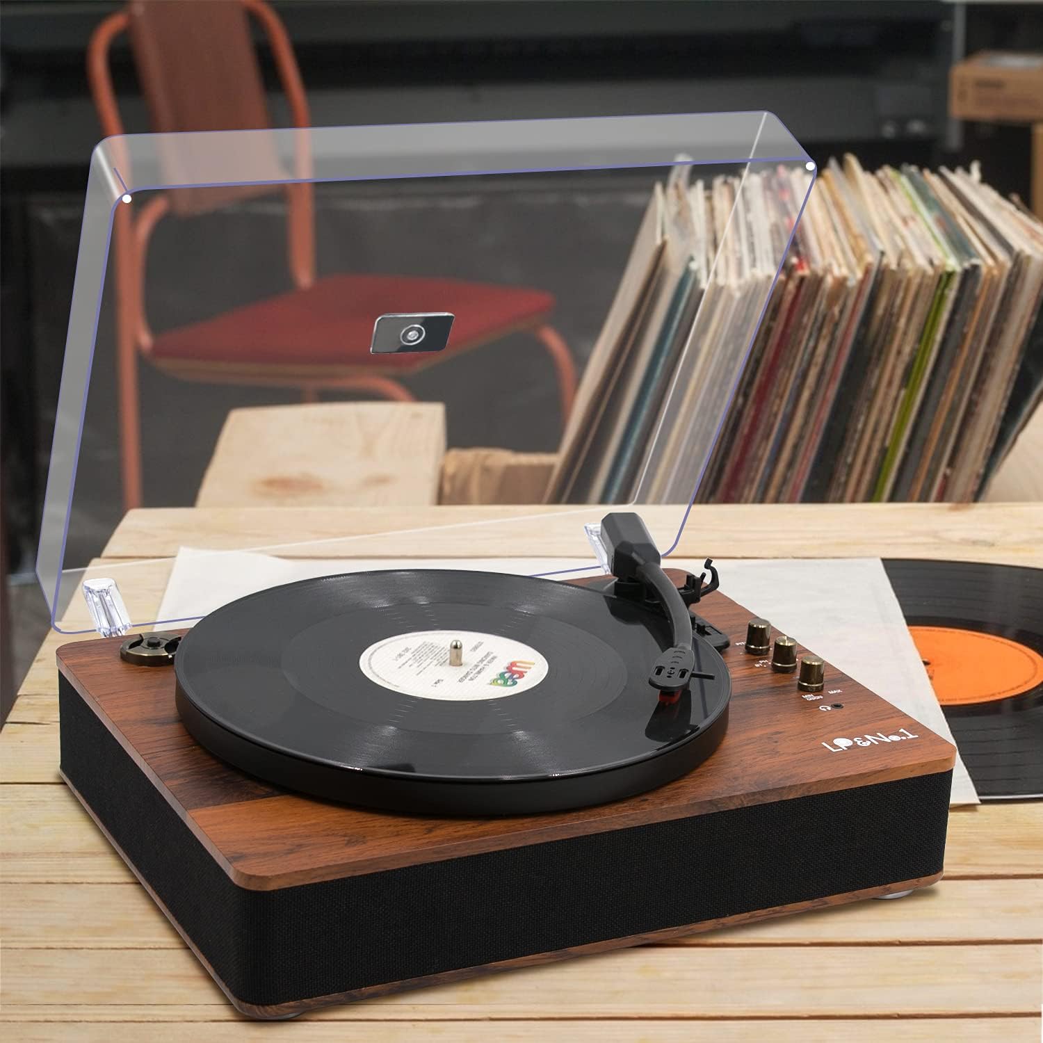 Thumbnail 2 de LP&NO.1 Record Player Turntable 3-Speed