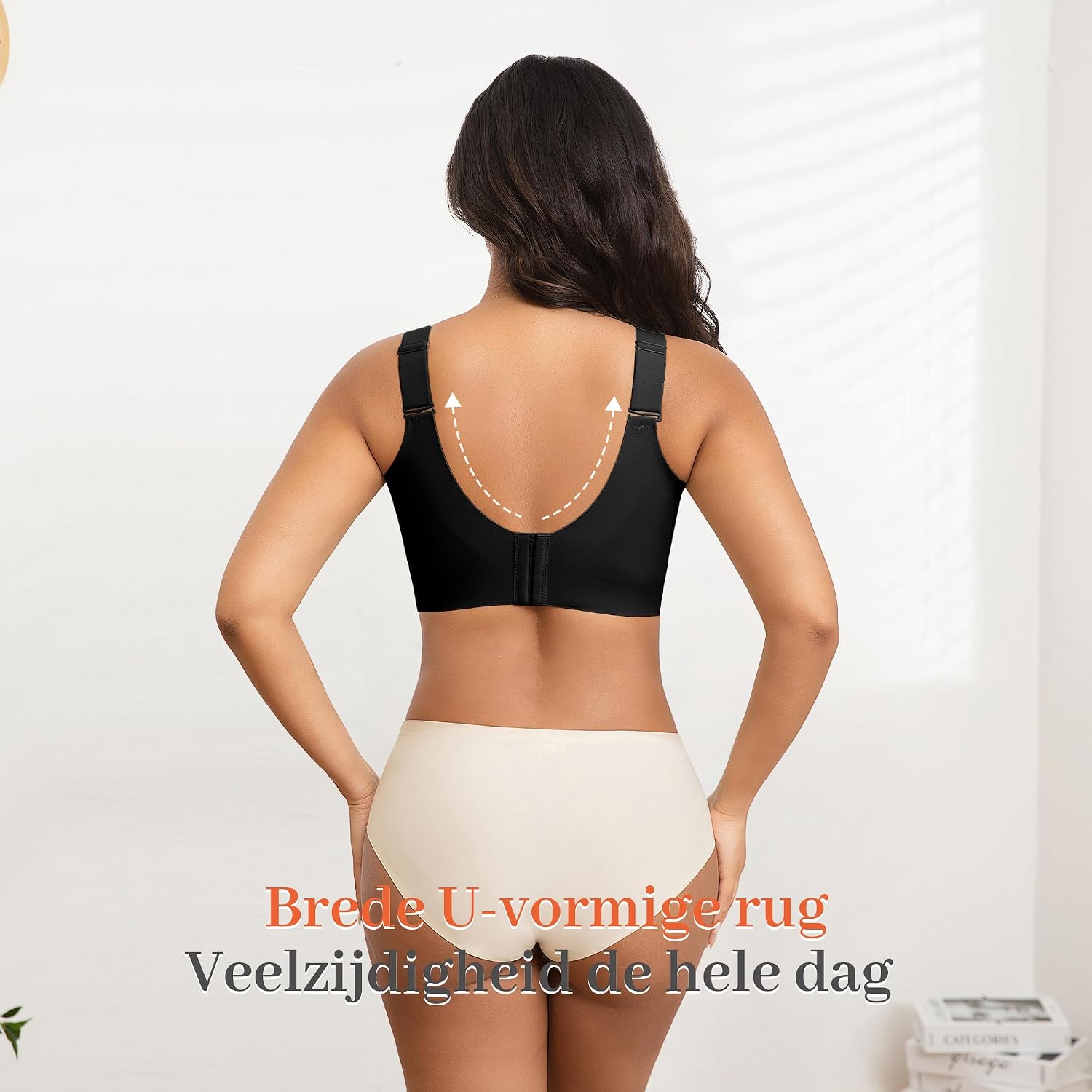 Thumbnail 6 de Fittingirls draadloze push-up minimizer-bh als T-shirtbeha met volledige bedekking