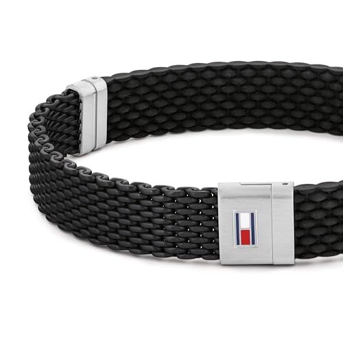 Thumbnail 1 de Tommy Hilfiger Bracelet Homme en Silicone Noir ou Bleu – fermoir magnétique en acier inoxydable