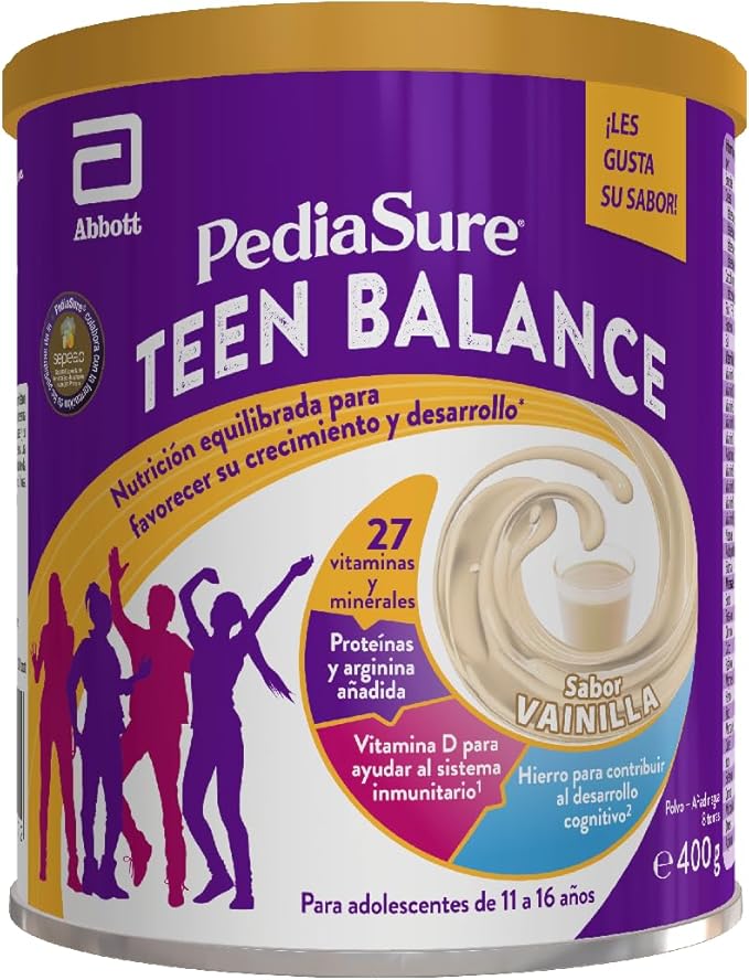 Detalle de PediaSure Teen Balance 🥛 - Nutrientes para Adolescentes, Vainilla