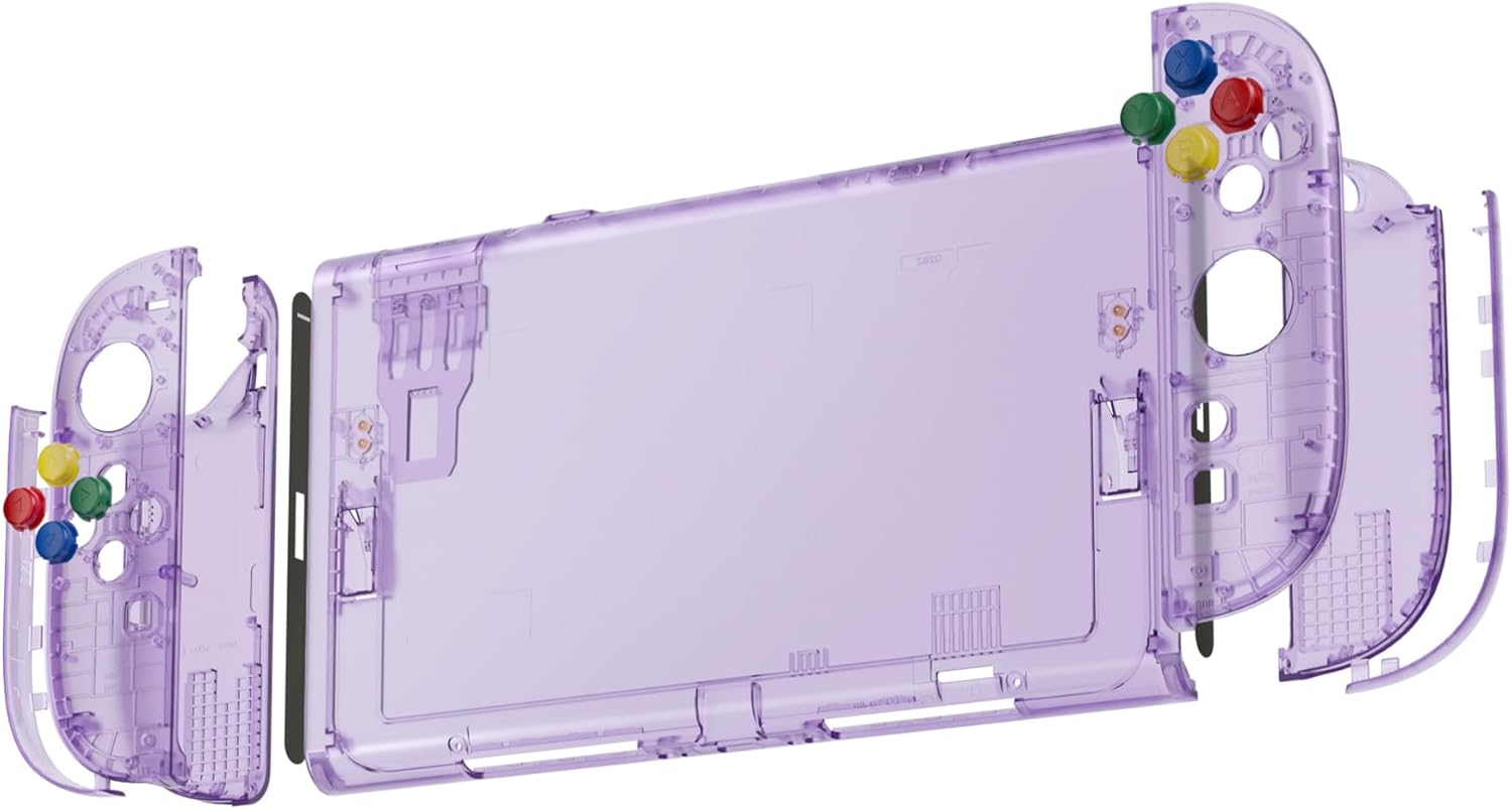 Thumbnail 4 de eXtremeRate DIY-Ersatz Shell Set für Nintendo Switch 2 – Transparent Lila, Joy-Con & Konsole