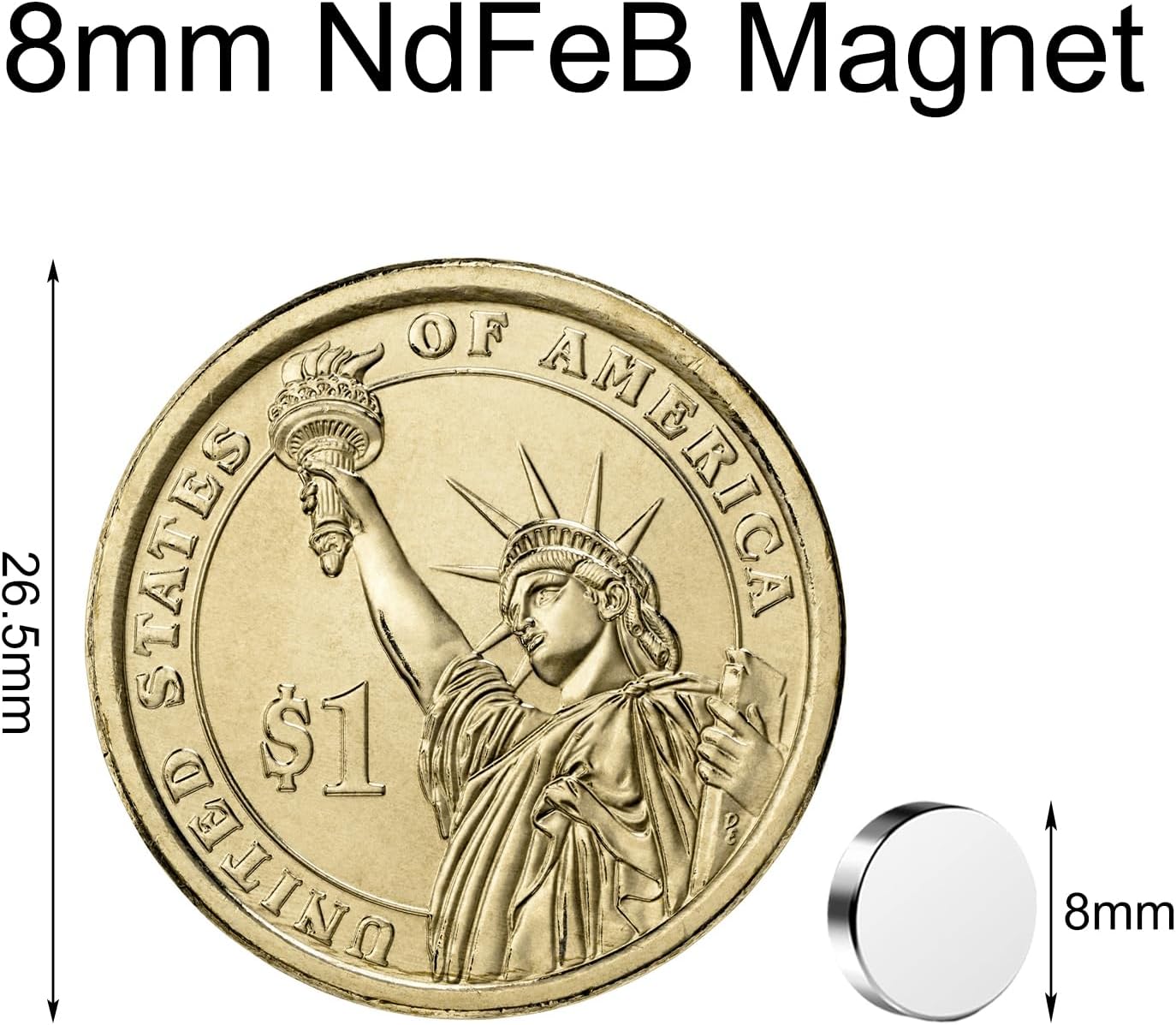 Thumbnail 3 de Neodym-Magnete 8×2 mm 100 Stück 🧲