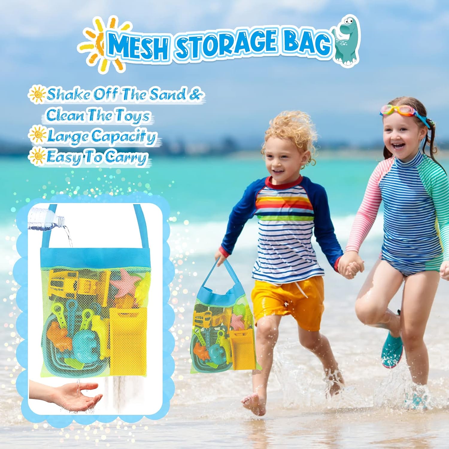 Detalle de FHOZGECY Beach Sand Toys: 31-Piece All-In-One Sandbox Set for Kids