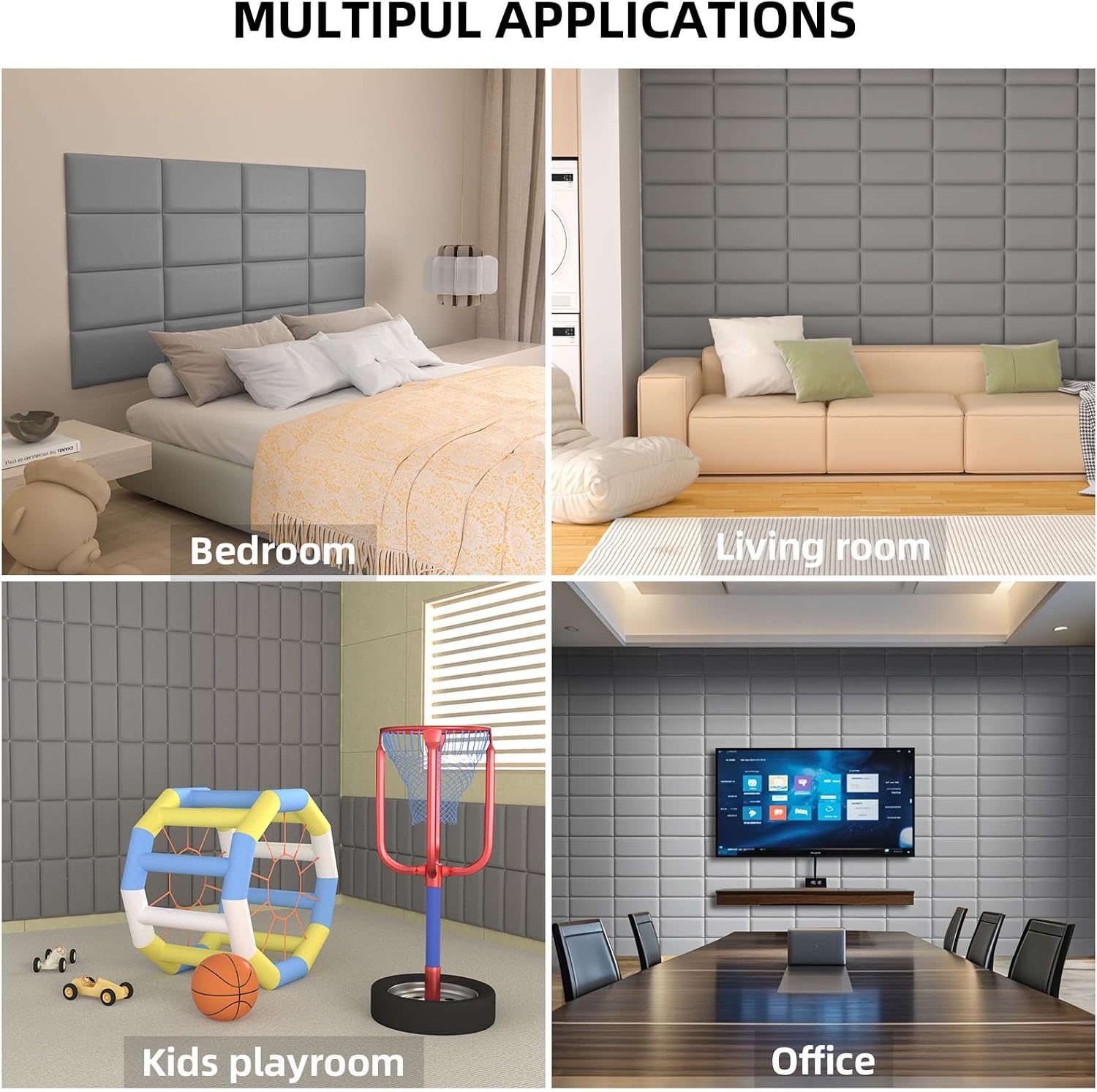 Thumbnail 5 de Greymond Upholstered Wall Panels, 7.8" x 15.7