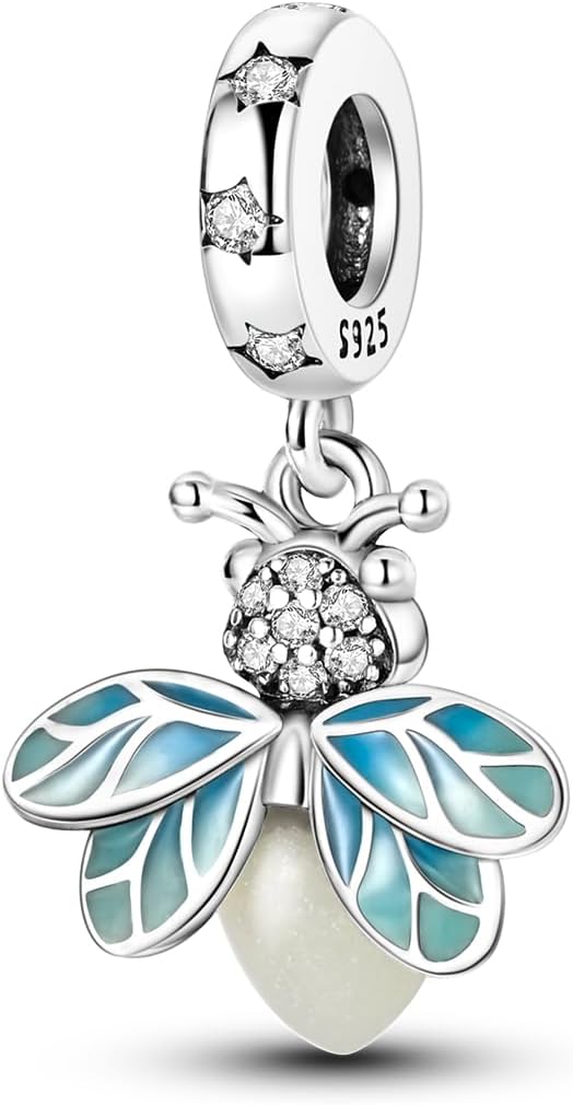 Detalle 2 de KUNVONIC Charm Anhänger Damen aus 925 Sterling Silber (passend für europäische Armbänder & Halskette)